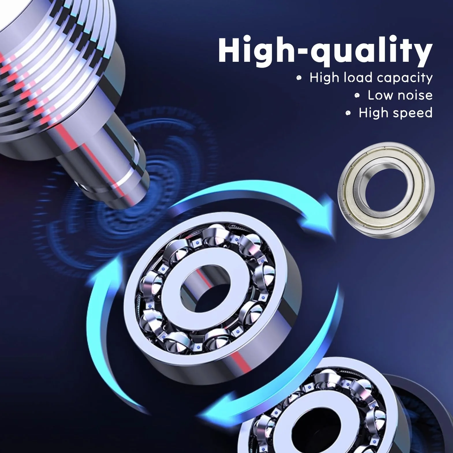 Rodamientos 608zz 20 Piezas para Skateboards Roller Patines Longboard 8x22x7mm Doble Blindaje Metal