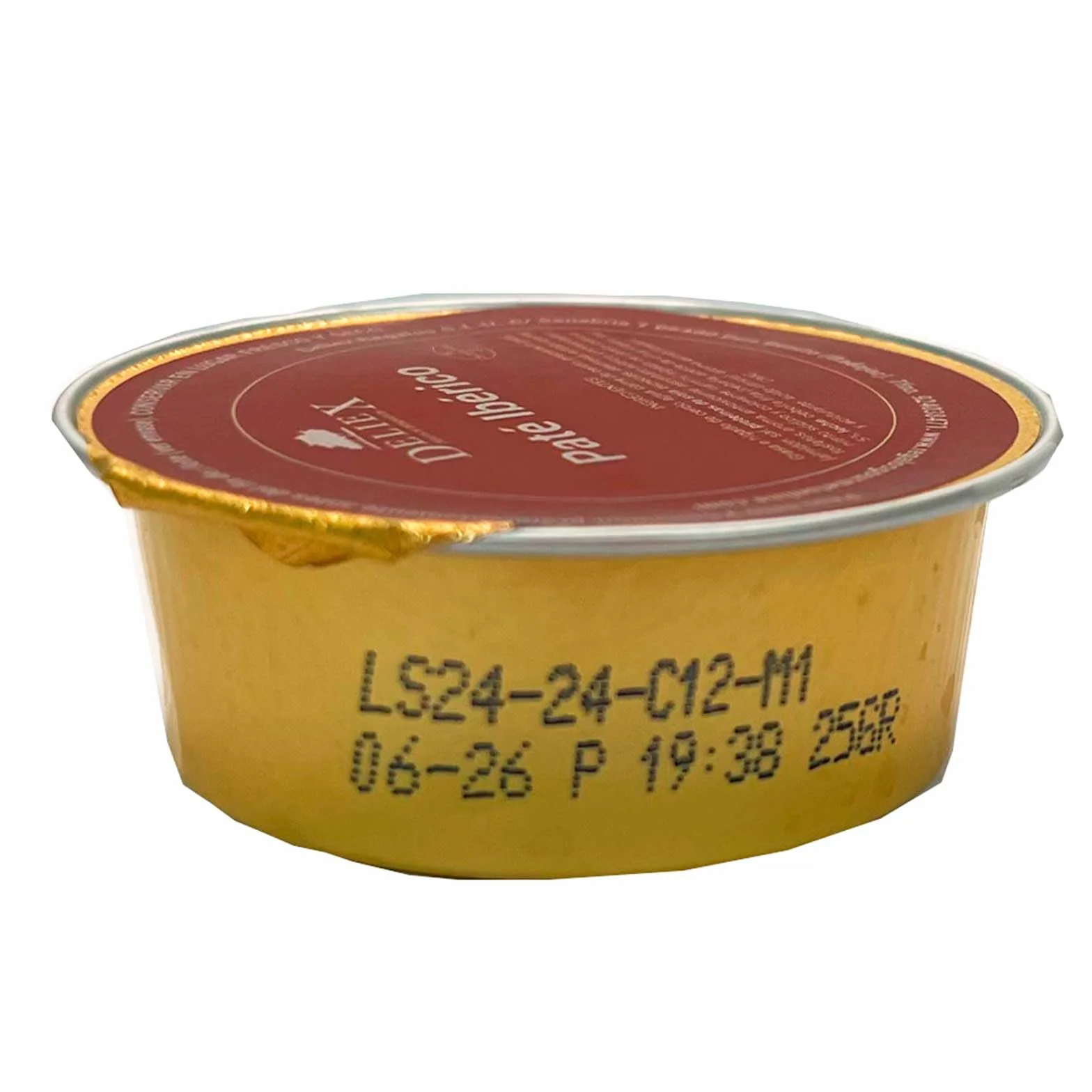 Deliex - Monodosis de patés y cremas 45 u x 25 gr, crema de jamón york, paté ibérico y crema de lomo para tostadas, meriendas o tapeo sin desperdicio. (Bandeja 45 x 25 gr, Paté ibérico)