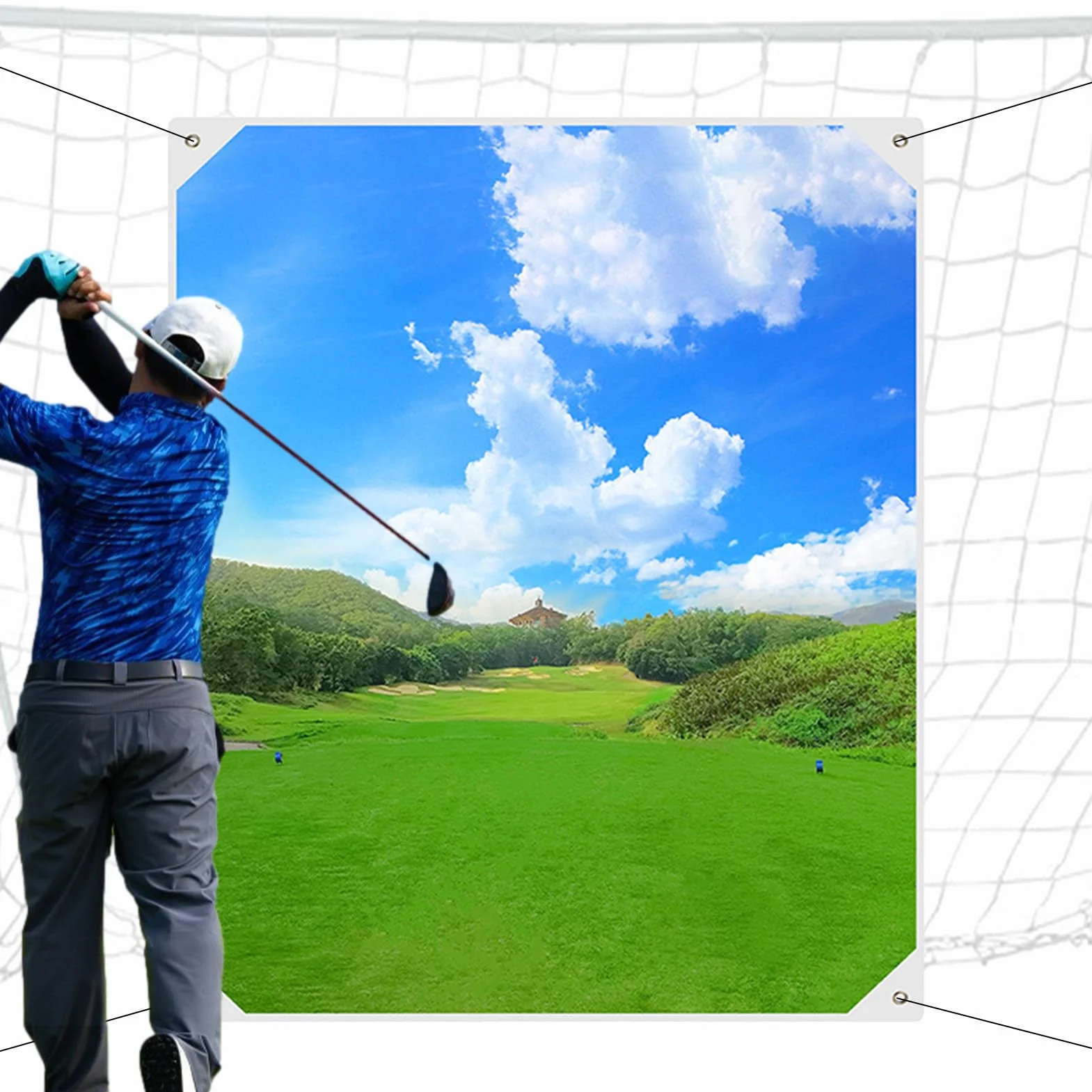 Equipo de Entrenamiento de Golf Plegable de Bajo Ruido Repuesto Red de Golf