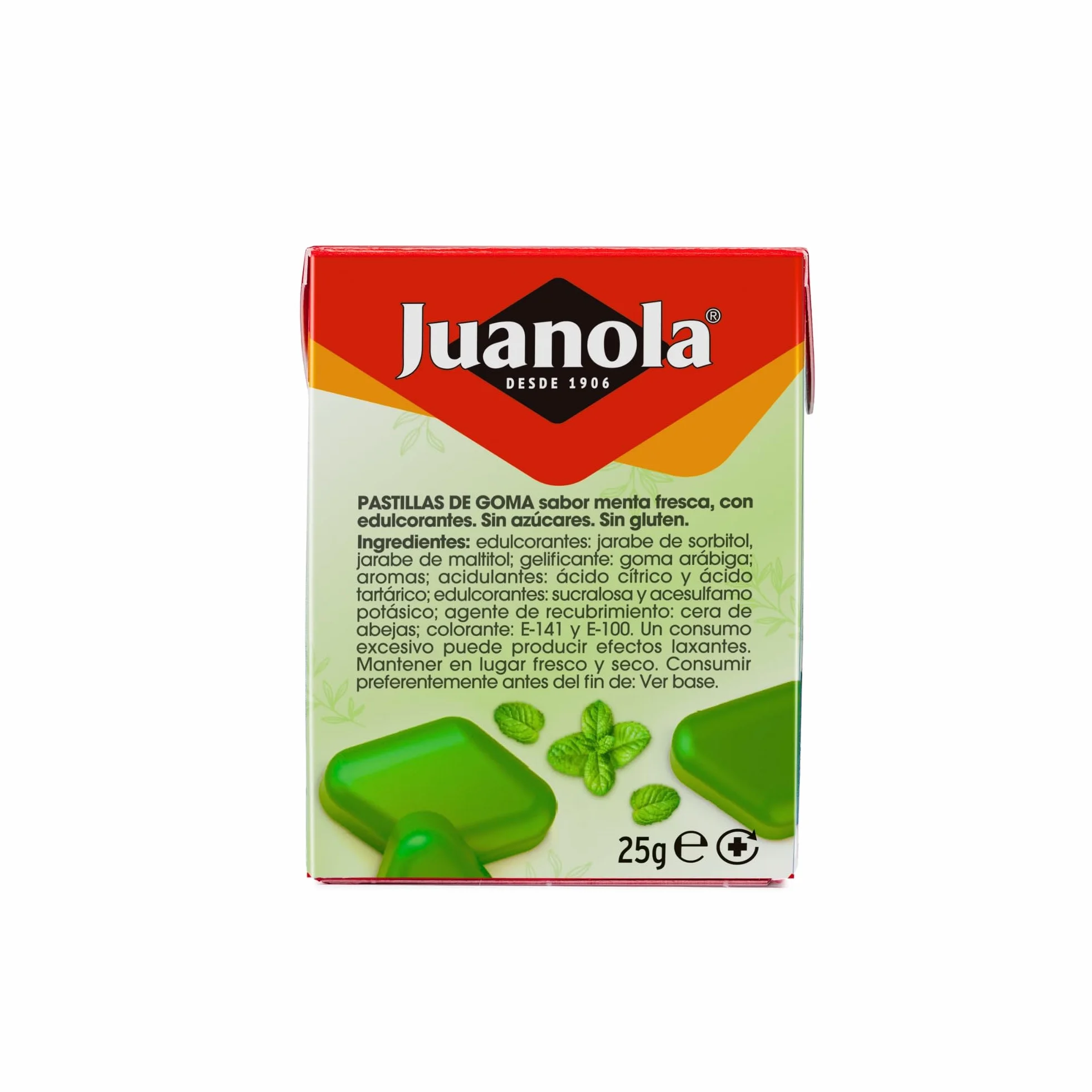 Juanola Perlas Sabor Menta - Sin azúcar, sin gluten - Cómodo formato de bolsillo - Ideal para llevar contigo a todas partes - Refrescan tu boca y tu garganta - 25g