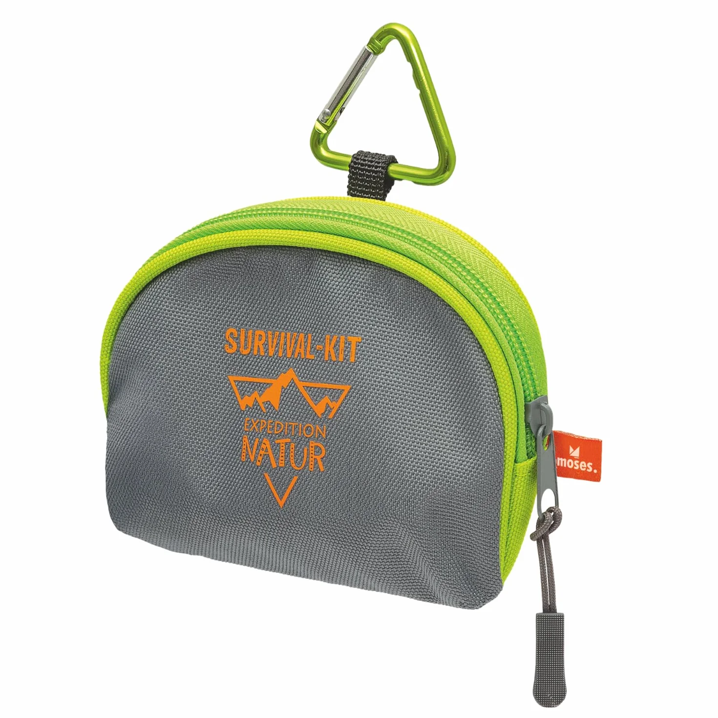 Moses Expedition Natur Survival Kit para niños con linterna brújula iniciador fuego silbato paracord juguete aventura compacto bolsa mosquetón