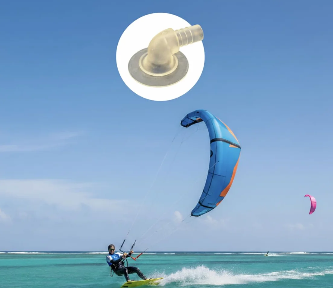 Válvula de Cometa Kitesurf TPU 90° – Repuesto para Cometas Hinchables, Resistente al Agua y UV