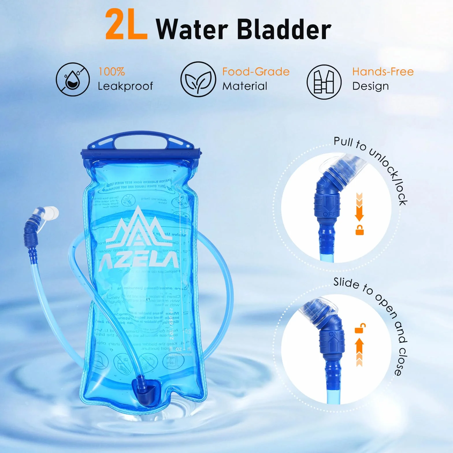 Chaleco Hidratación Trail Running con Vejiga de Agua 2L para Carrera al Aire Libre, Maratón, Ciclismo