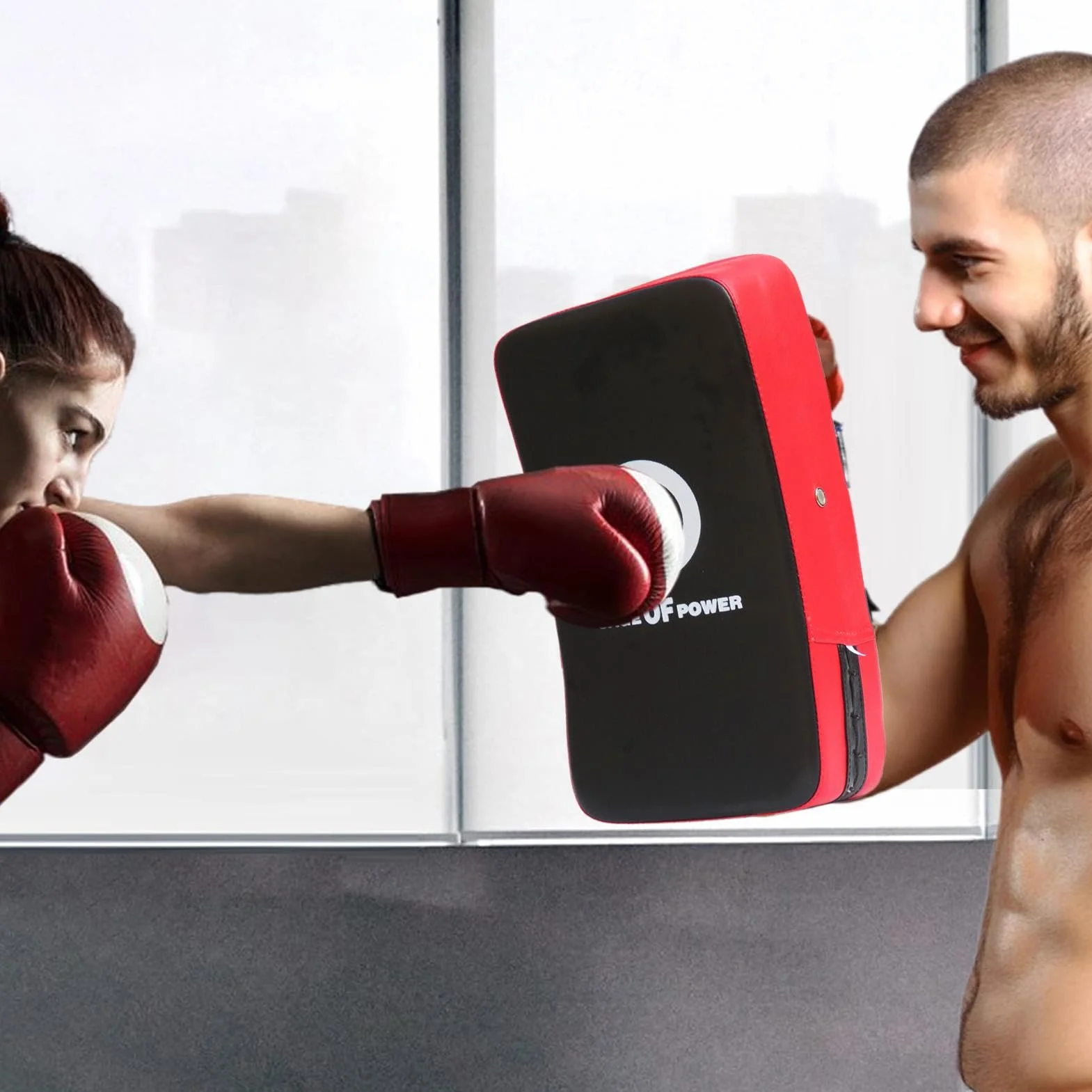 Almohadillas de Mano para Golpear MMA Boxeo Objetivo de Pie Entrenamiento Taekwondo