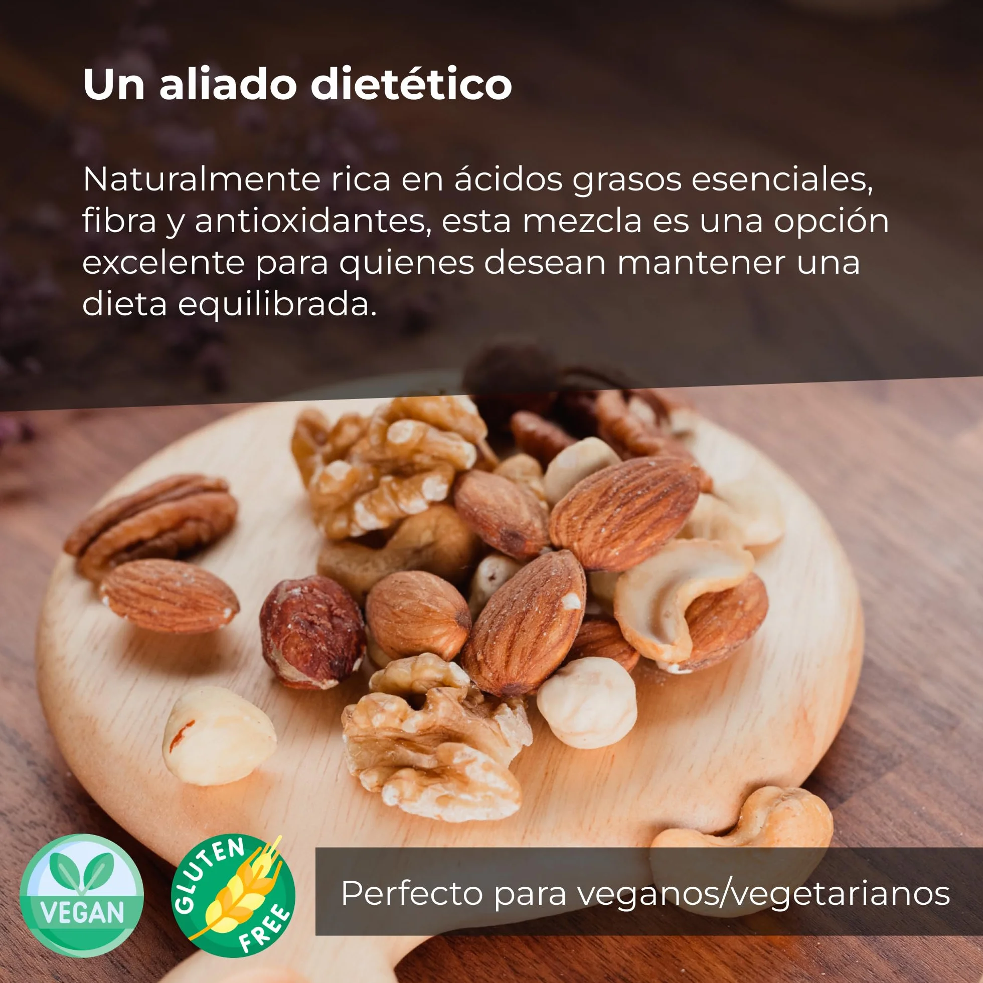Mezcla frutos secos 1 Kg Almendras Avellanas Anacardos Pecanas Nueces Brasil Naturales Vegano No GMO Dorimed