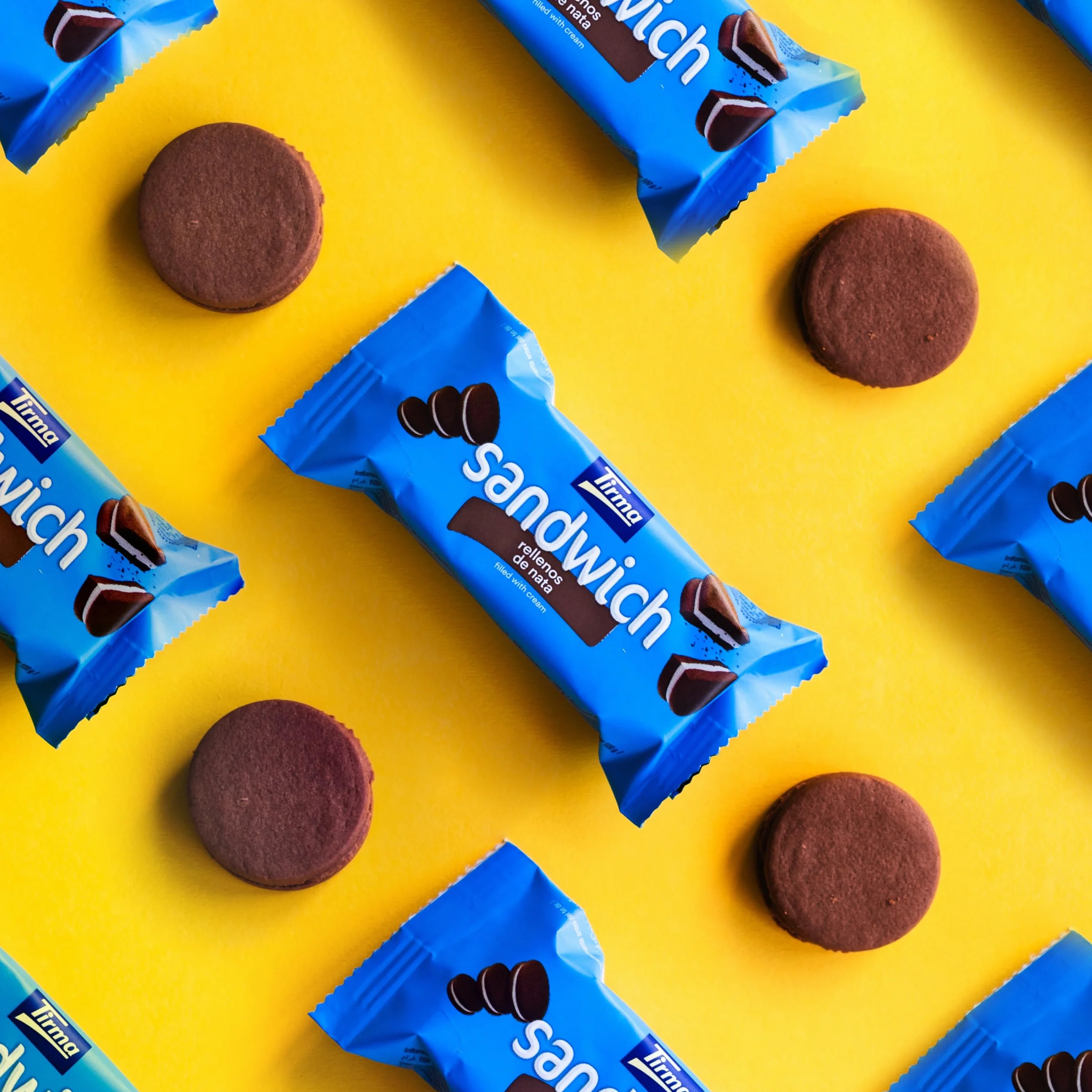 Tirma Sándwich de Galleta al Cacao con Relleno de Nata – 4 Packs de 45 g (Estuche de 180 g) | Galletas Dulces | Snack de Cacao y Nata | Ideal para Merienda y Tentempiés