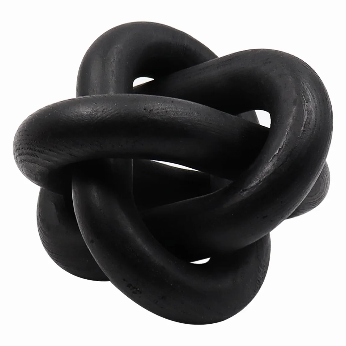 Negra Decoración de Nudos de Madera de 3 Secciones, Cadena de Madera para Sala de Estar, Mesa
