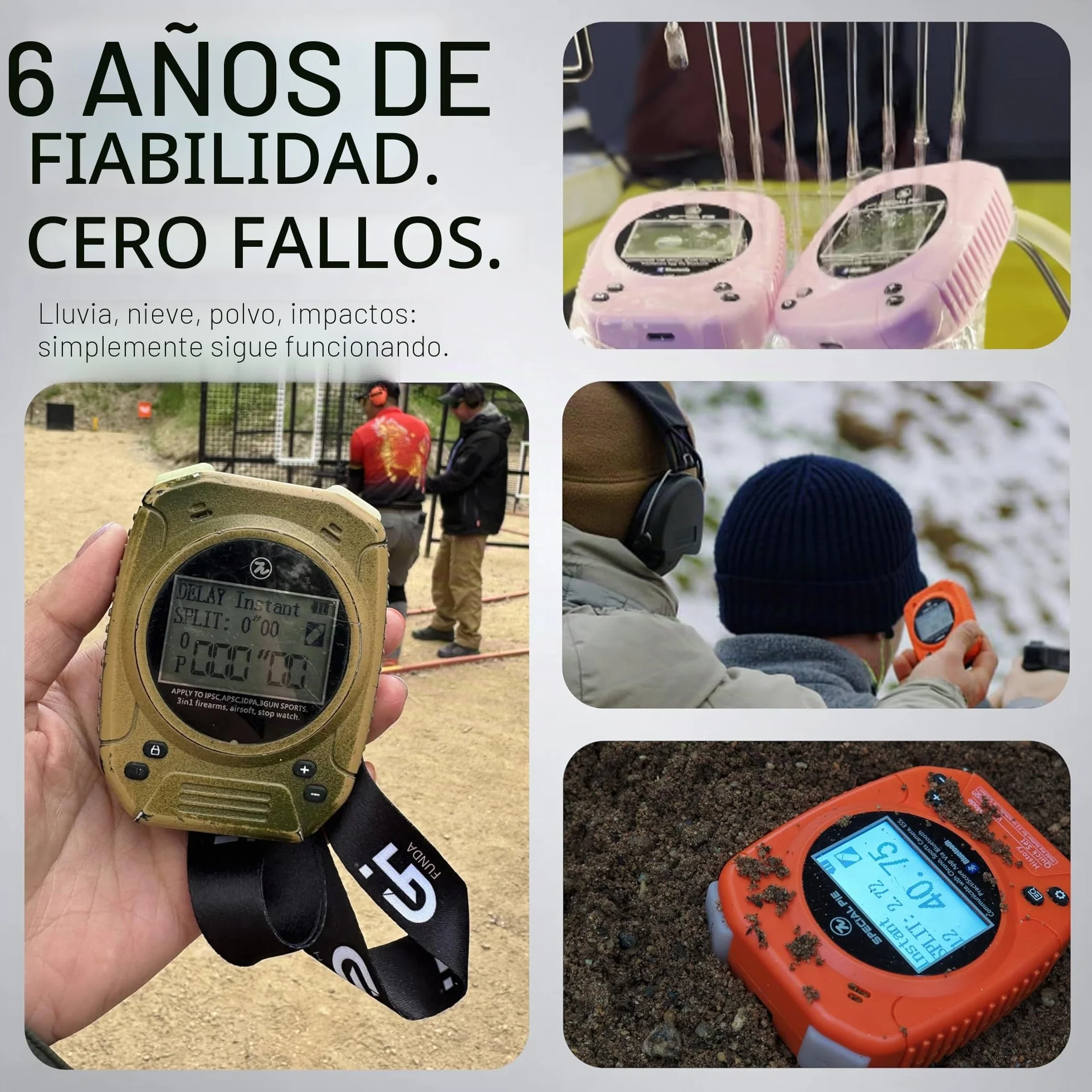 Shot Timer de Tiro – Shooting Timer para Entrenamiento y Competición, Compatible con USPSA, IPSC, IDPA, Steel Challenge, PRS & CAS (Negro)
