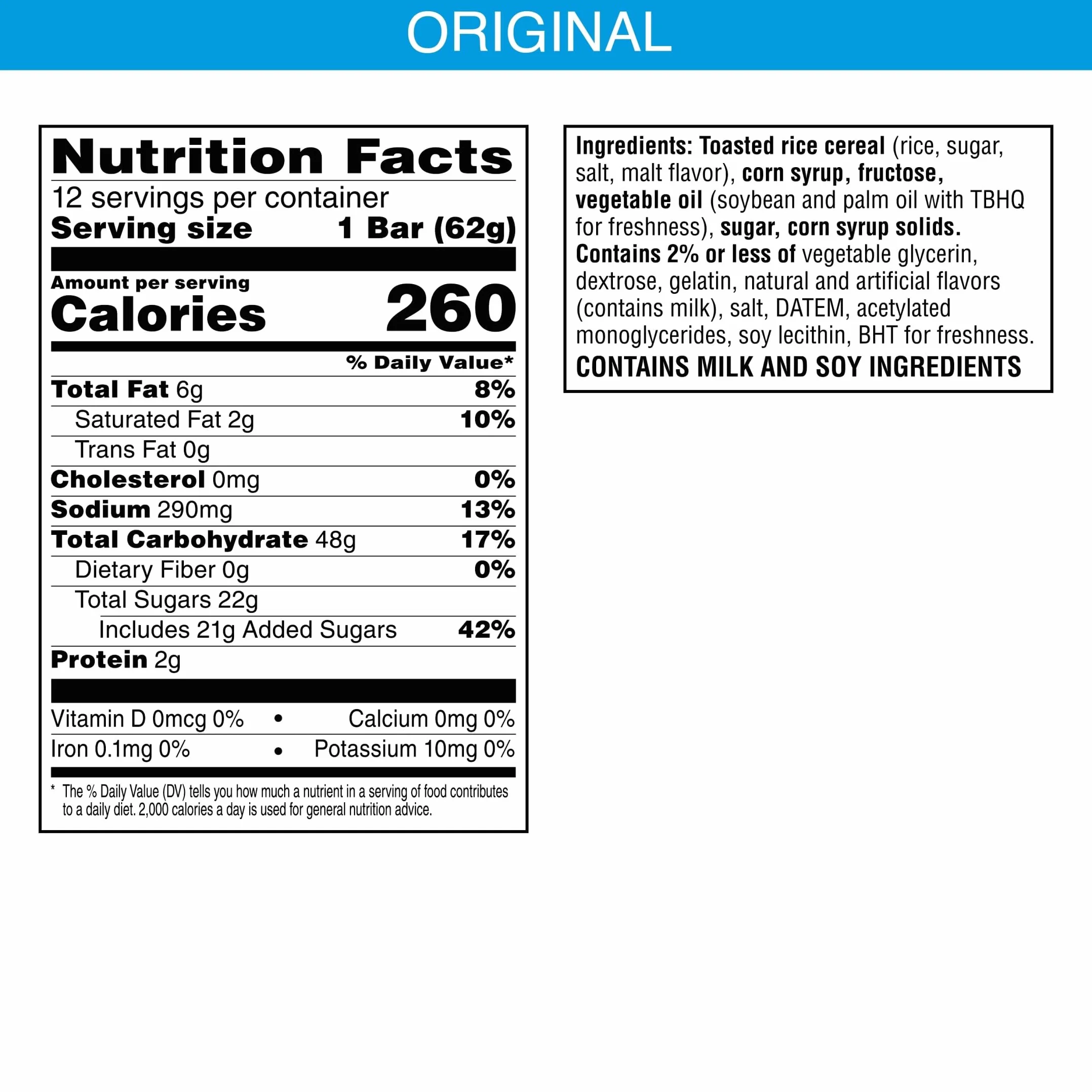Rice Krispies Treats Marshmallow Snack Bar original 2.2 oz 12-pack