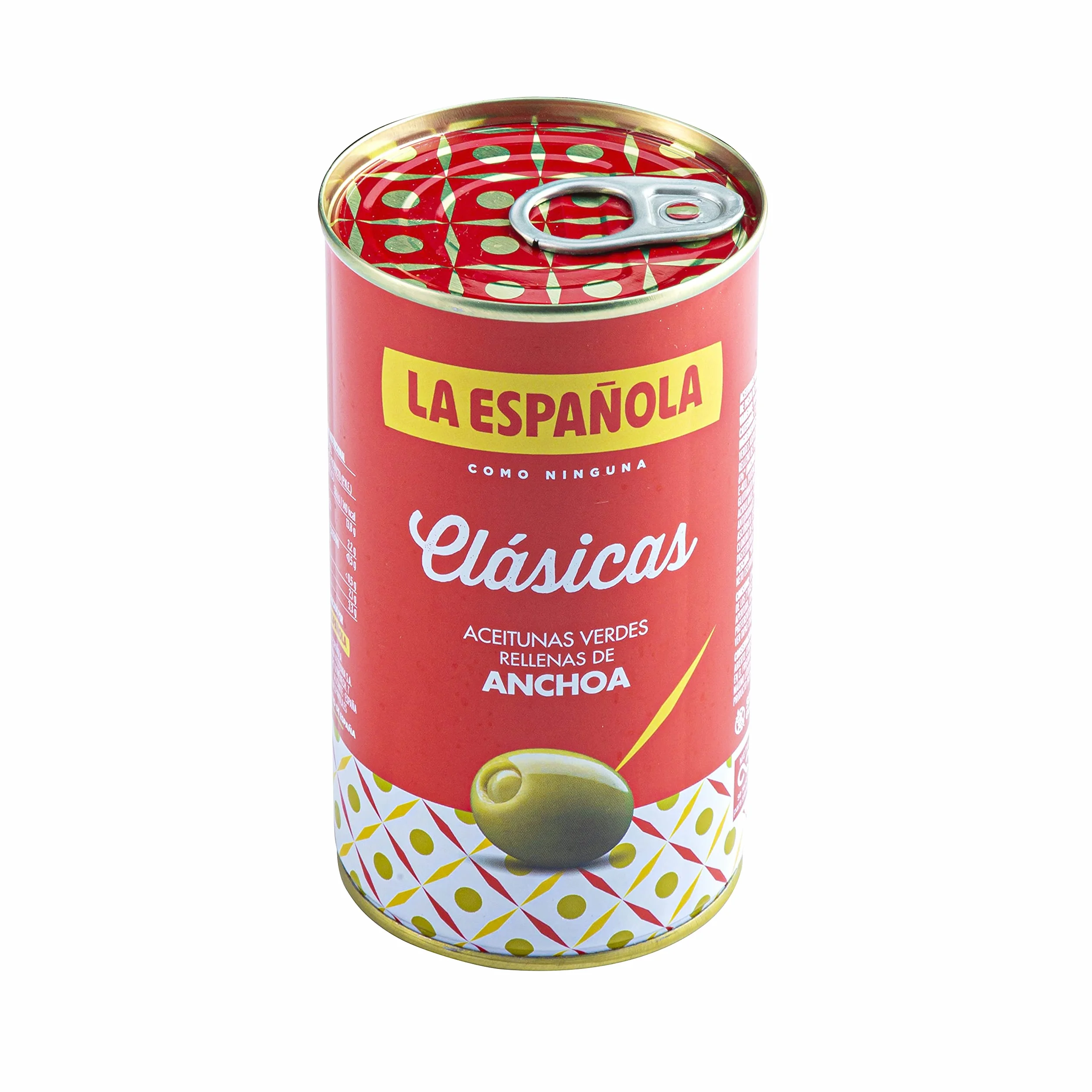 La Española - Pack de Aceitunas Rellenas de Anchoa I Pack de 12 Unidades 12 X 150 Gr I Olivas de Mesa