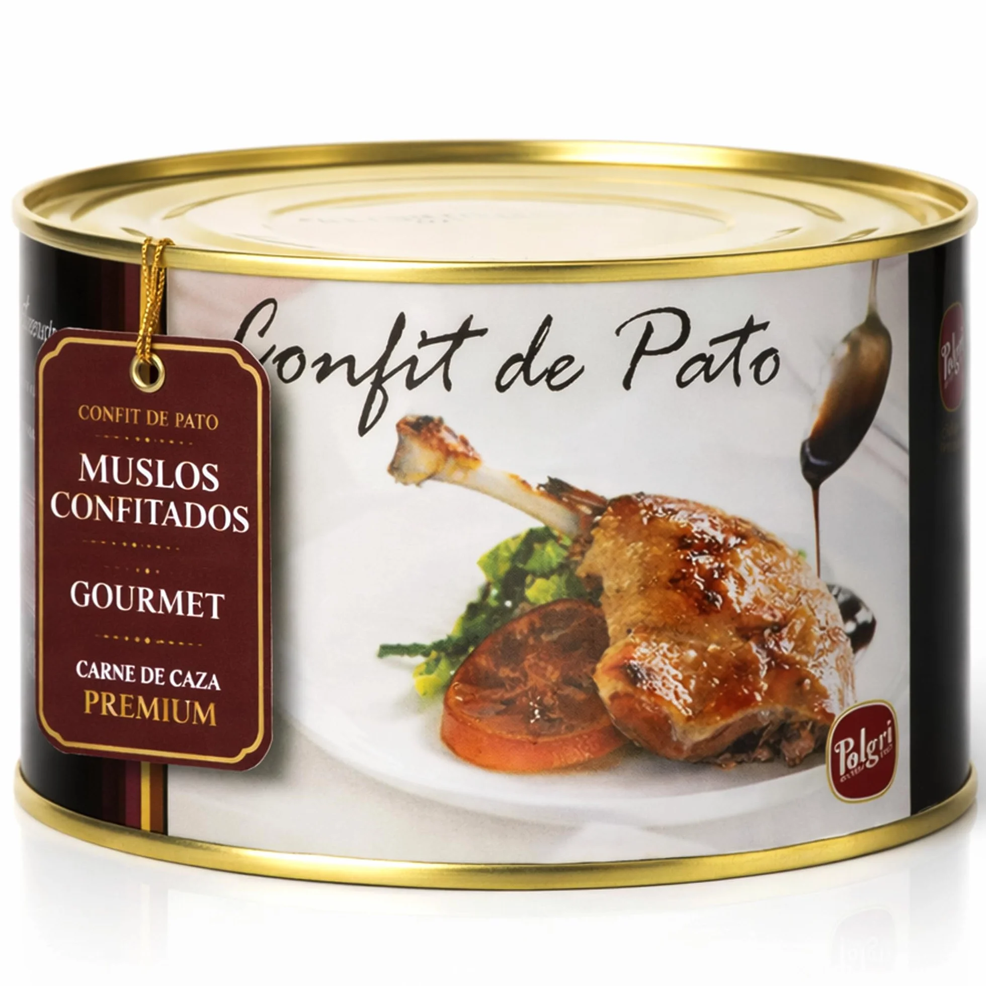 POLGRI Confit de Pato Muslos Confitados Gourmet Lata 1350 g 4 Unidades Carne de Caza Premium Receta Manchega