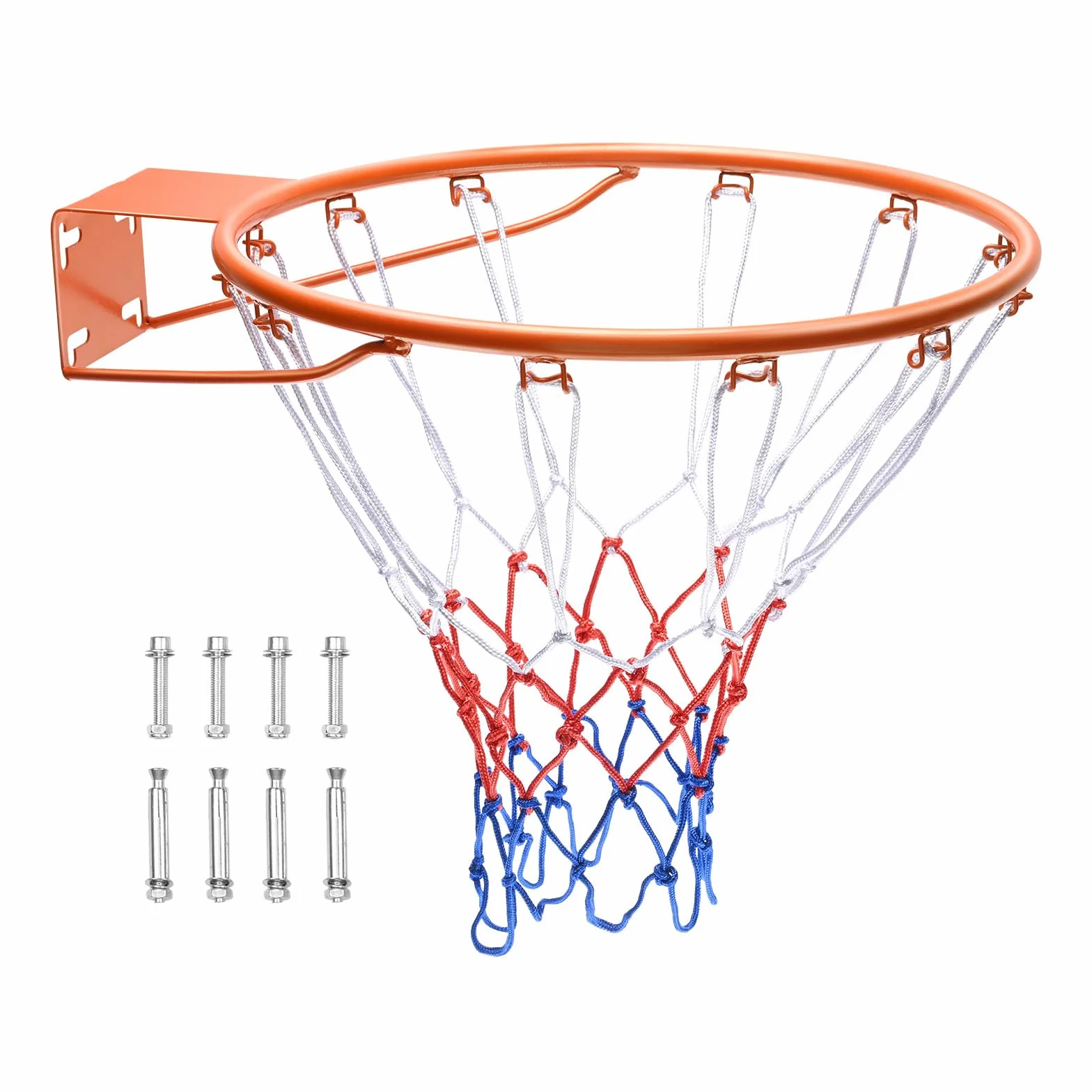 VEVOR Aro de baloncesto montado en pared Q235 18 pulgadas flexible borde red estándar interior exterior