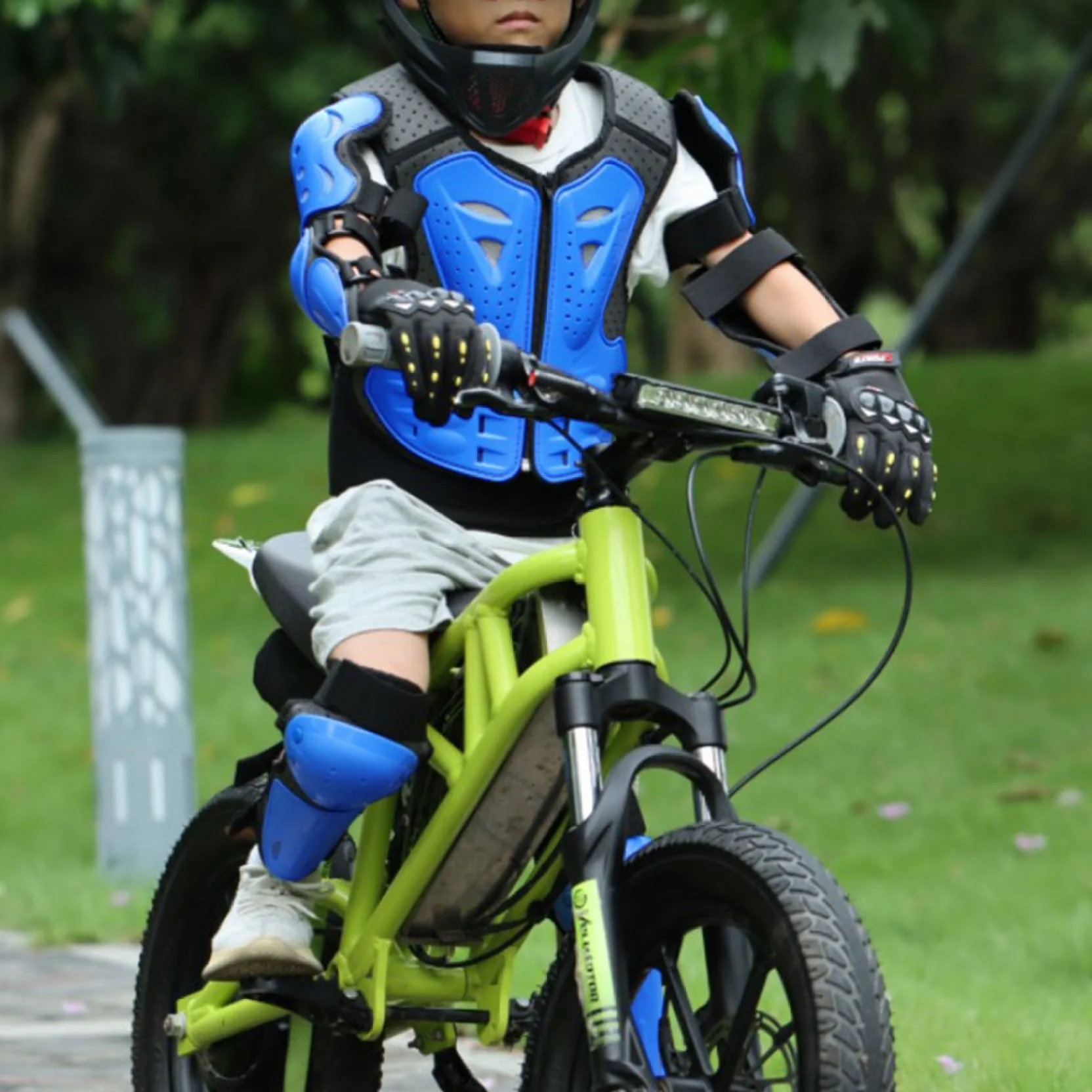 Protector de cuerpo para motocicleta infantil transpirable a prueba de golpes ajustable Dirtbike bicicleta monopatín