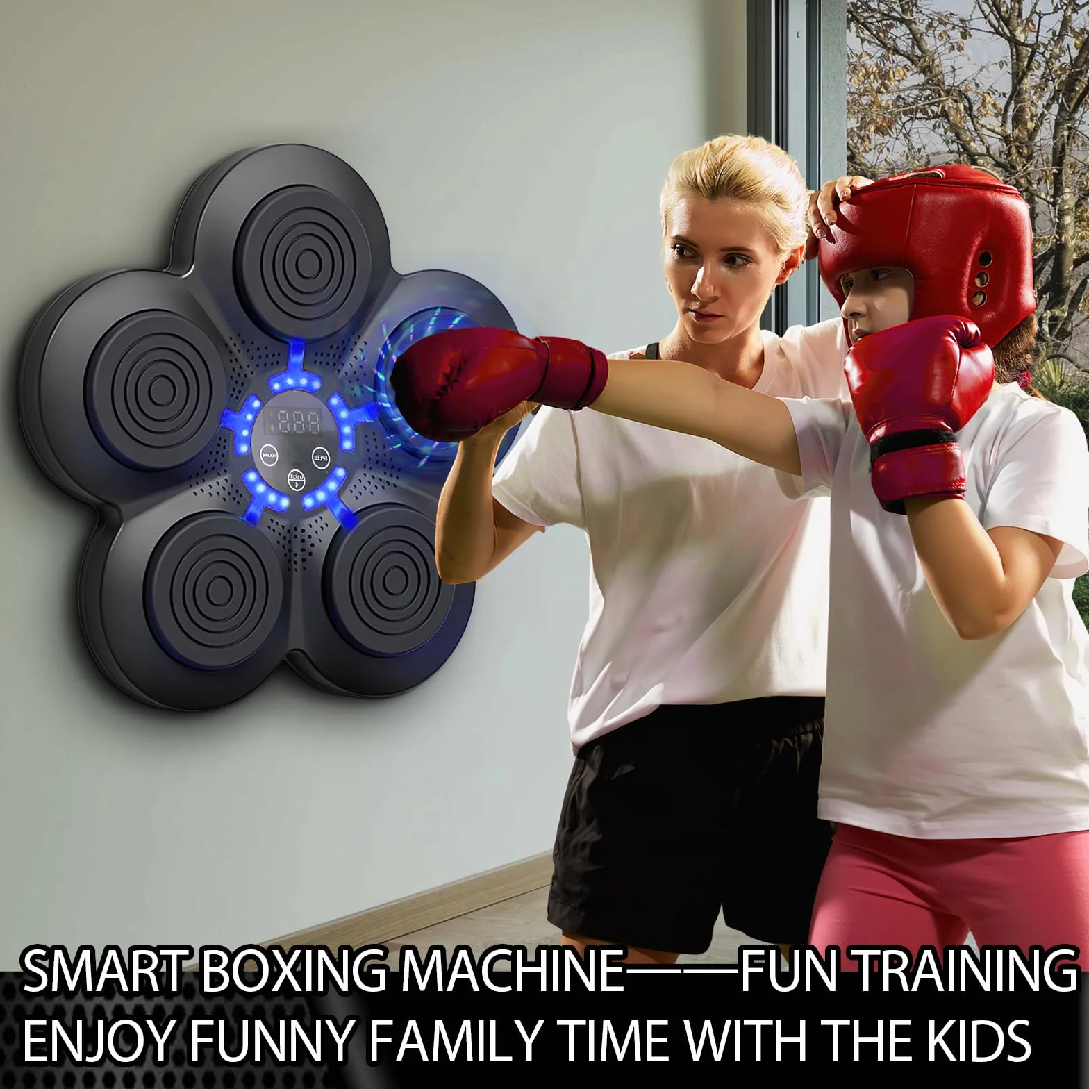Boxeo Musical Electrónico Portátil de Pared Smart Bluetooth para Niños y Adultos