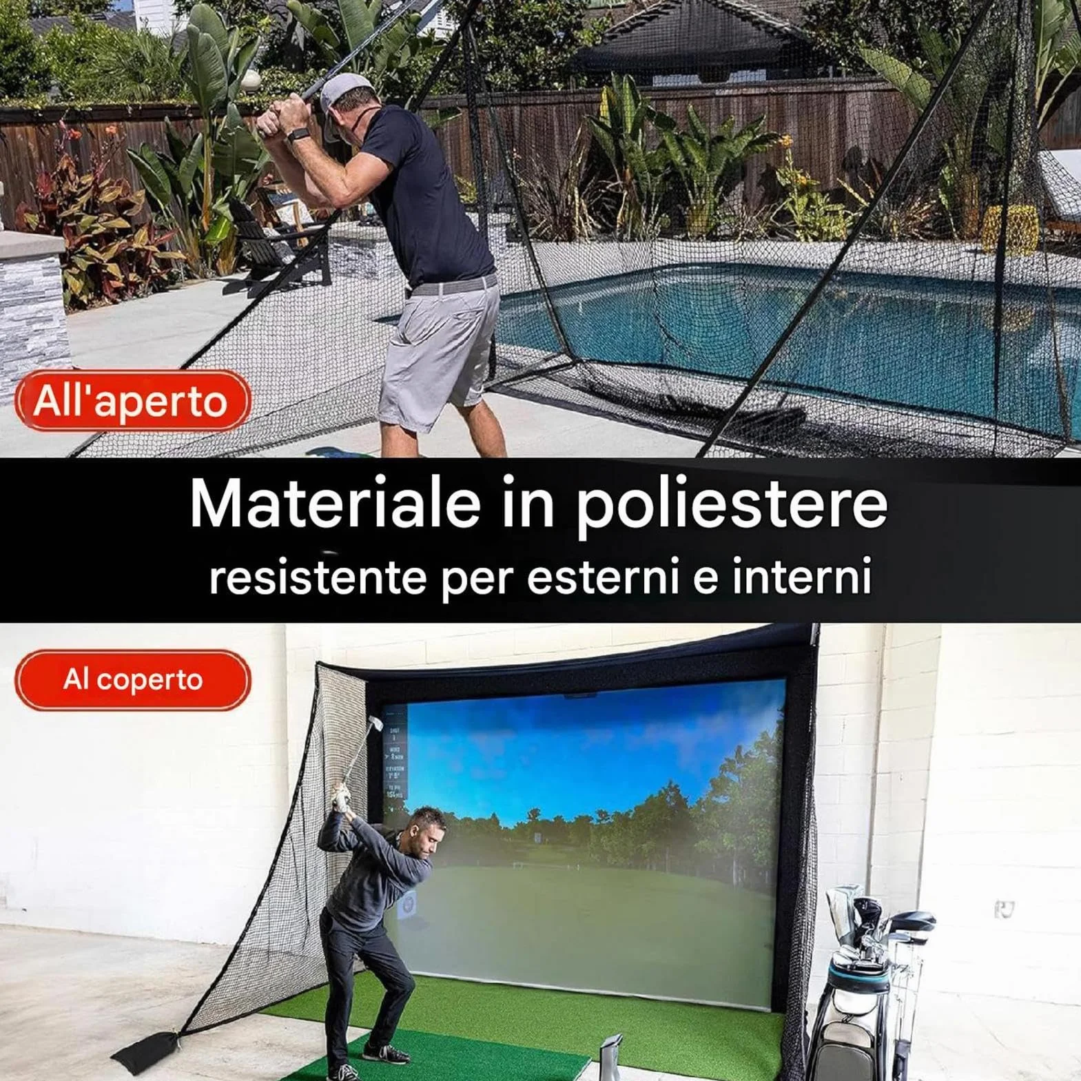 Golf Barrier Net Mesh Side Net Extension for Swing Practice Shank Net Baseball Hockey Football