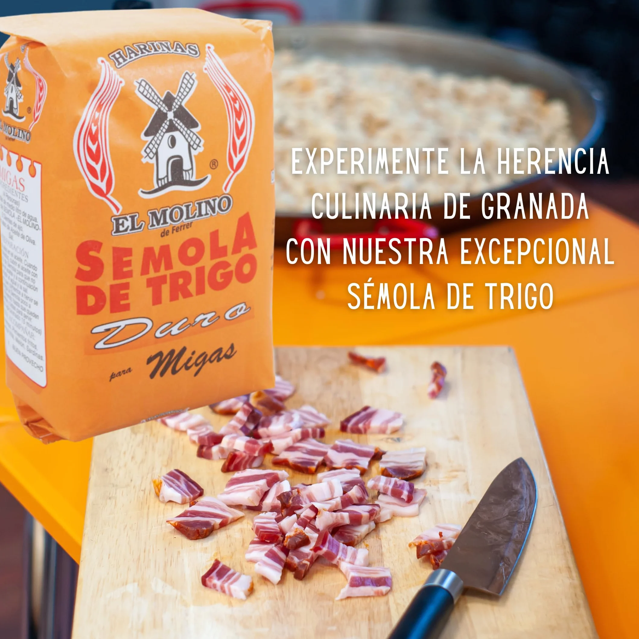 Sémola de Trigo Duro para Migas El Molino Molida a Piedra 2Kg