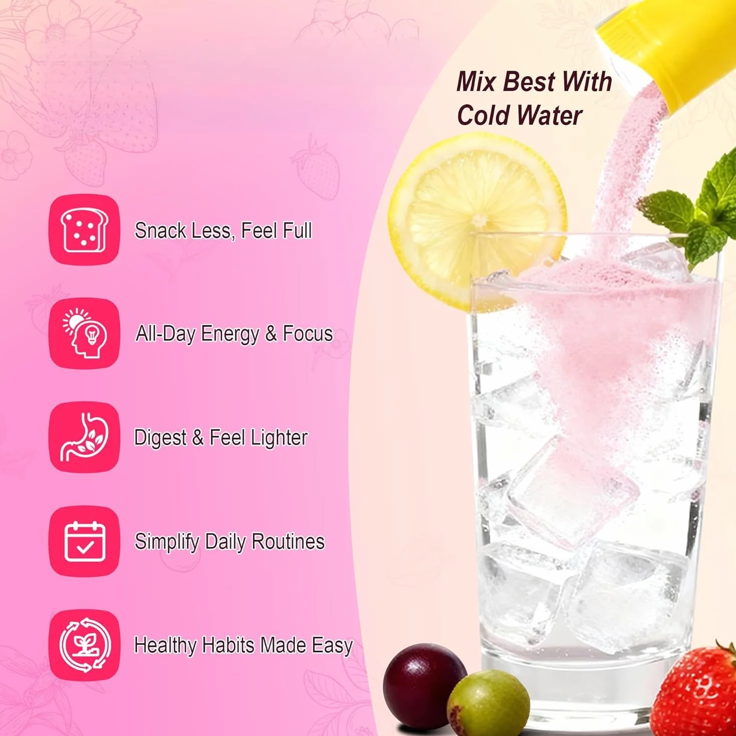 Mezcla de bebidas: antojo y metabolismo de doble acción | Vegano, apoyo energético, nutre los intestinos, sin azúcar, sin OGM,2pack