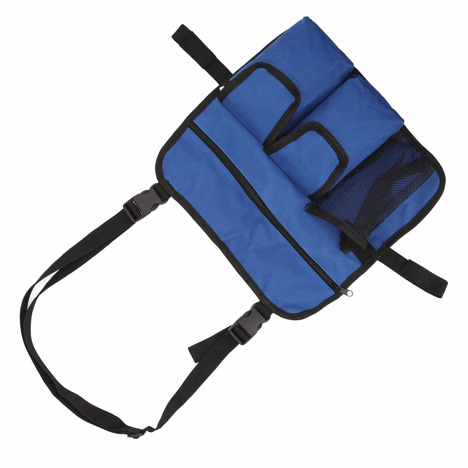 Bolsa colgante para silla de camping, tela Oxford 600D, organizador multifuncional, azul
