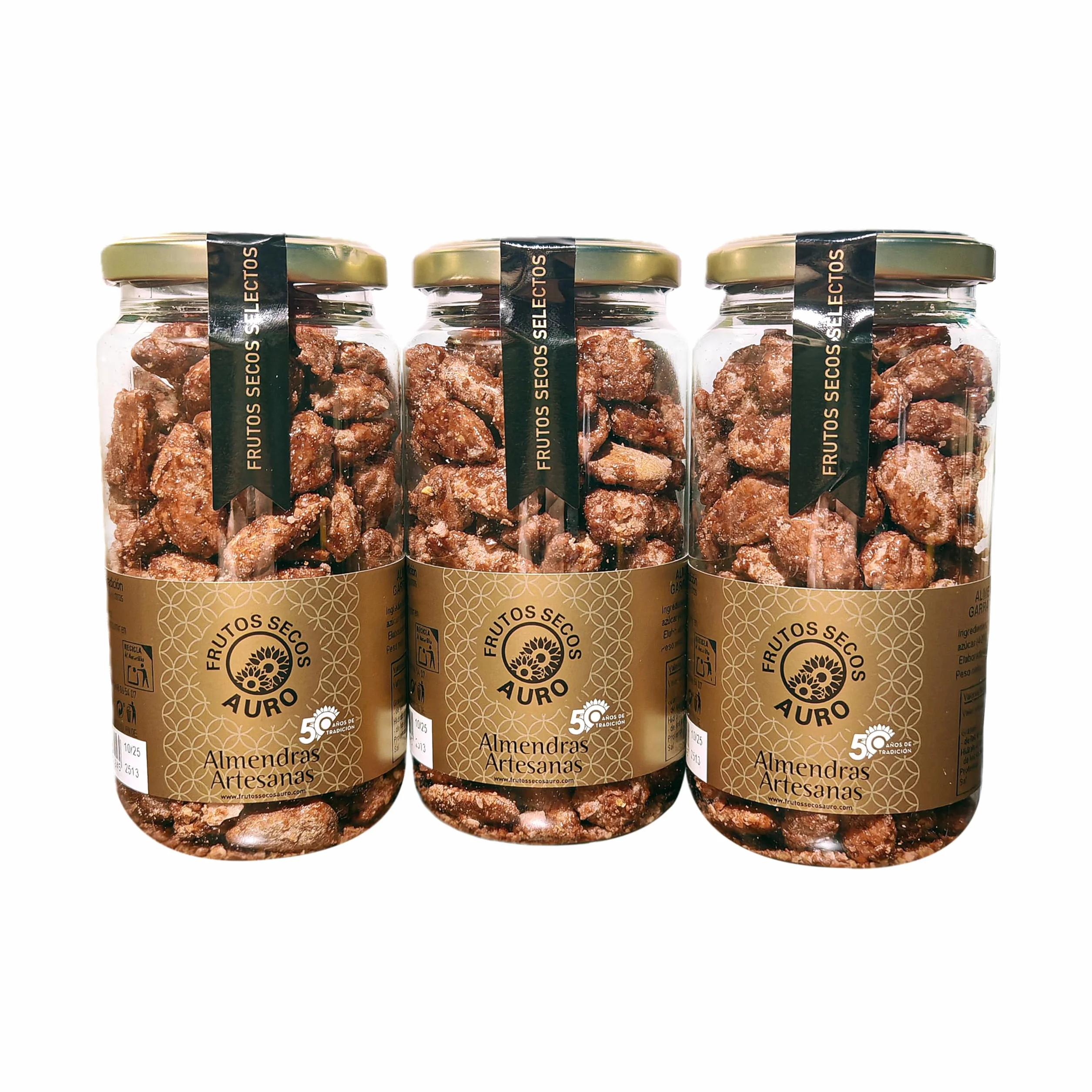 Almendra garrapiñada. Pack de 3 unidades. Marca Frutos secos Auro