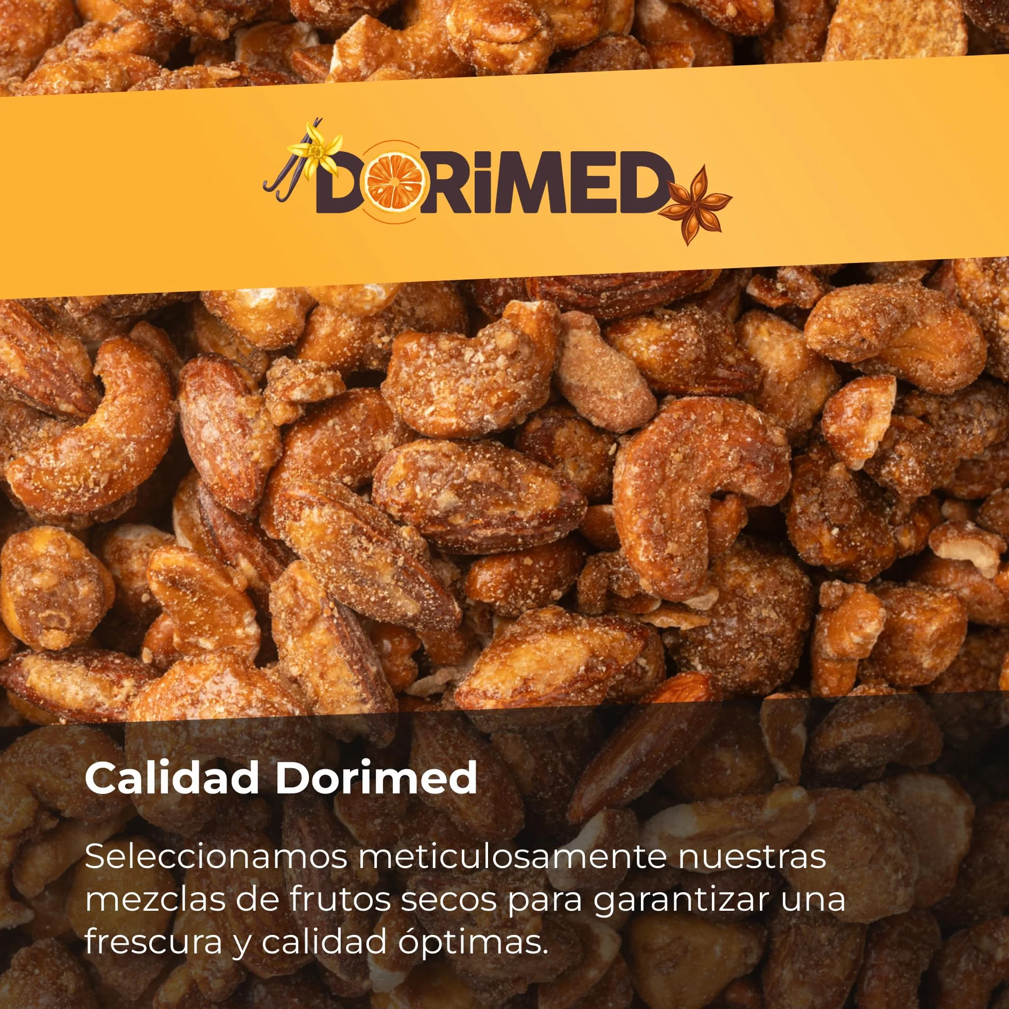 Mezcla de Frutos Secos 1Kg Caramelizadas con Miel Macadamia Pacanas Anacardos Avellanas Almendras Snack Dulce Sin OGM Sin Gluten Vegano