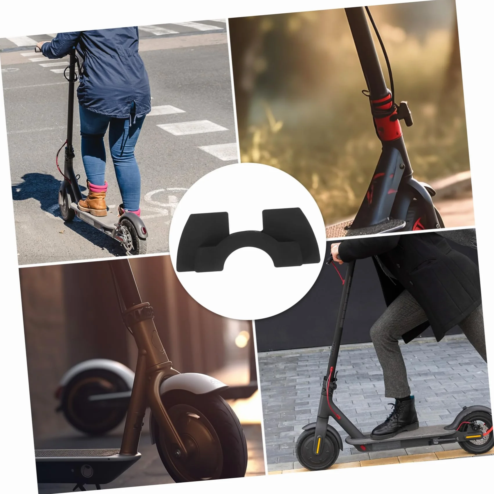 Toyvian Almohadilla Amortiguadora de Goma para Patinete Eléctrico Compatible Absorción de Impactos
