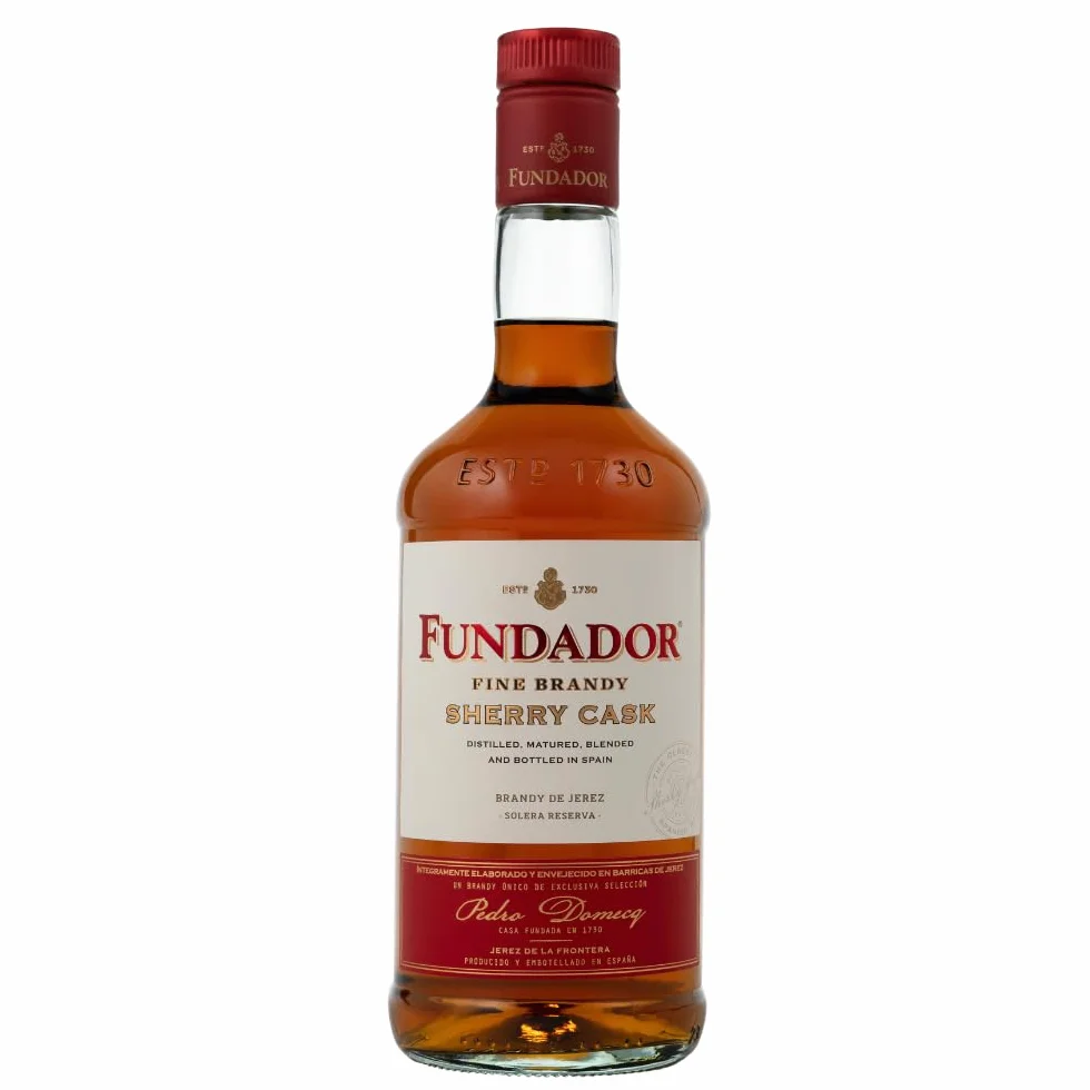Fundador Sherry Cask Solera - Brandy de Jerez Solera, Bebida Espirituosa, 36% Volumen de Alcohol - 70 cl