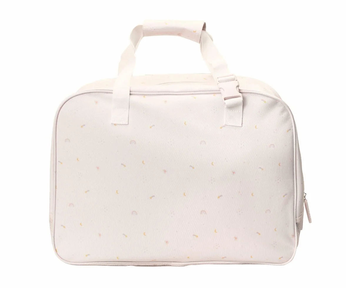 Bolsa de playa de malla antideslizante grande con bolsillo exterior y cremallera