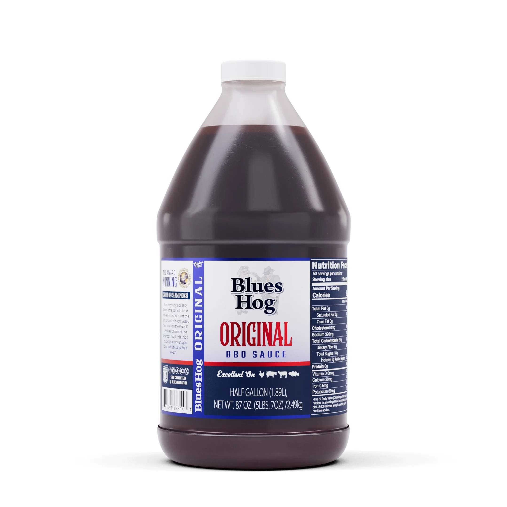 Salsa BBQ Blues Hog 'Original' - 1.893 l (½ US Gal - 64 oz)
