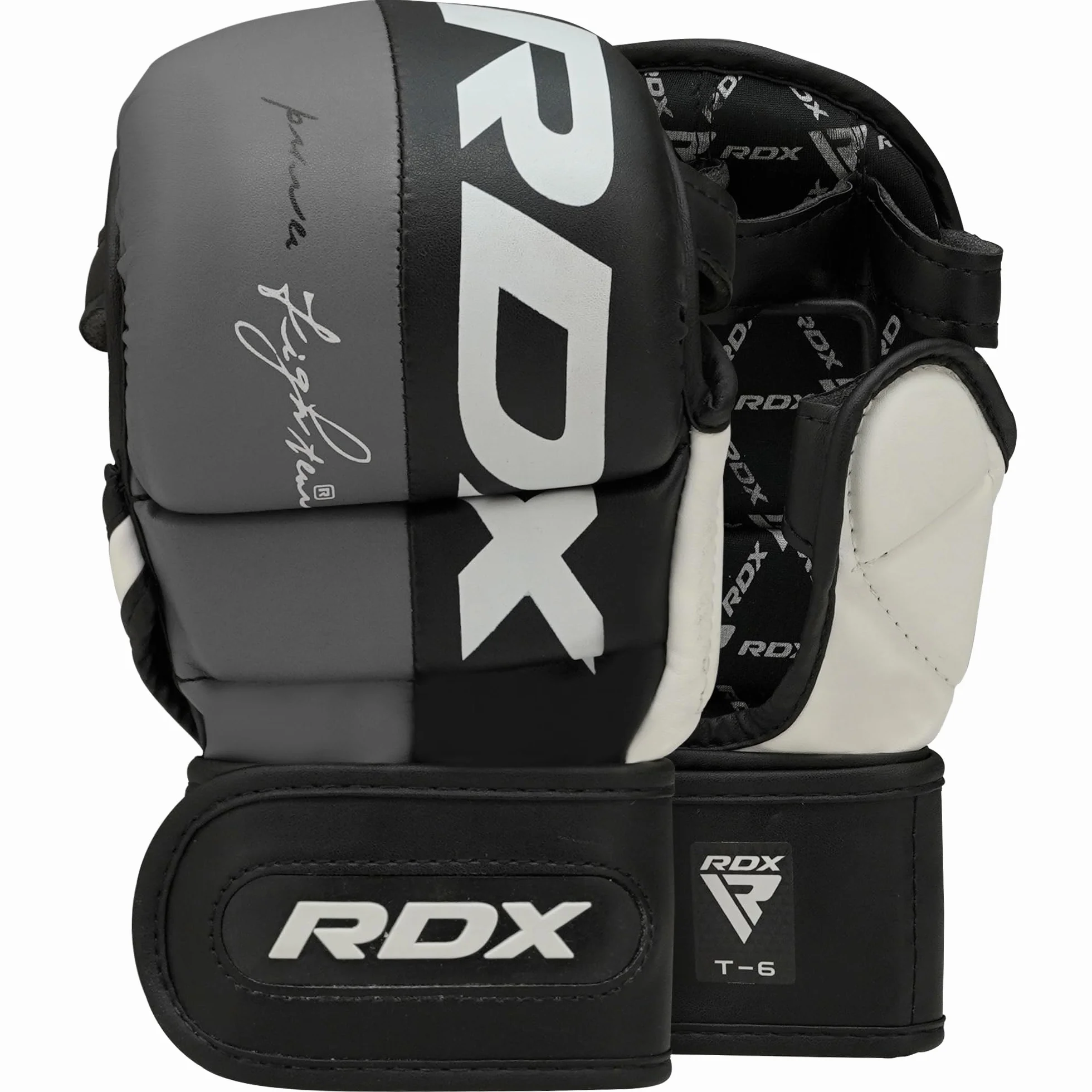 RDX Guantes de combate para artes marciales, muay thai, MMA, kickboxing, palma abierta ventilada