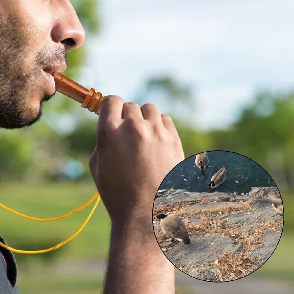 DONGKER Llamadas de pato, silbato de imitación, sonido fuerte para caza al aire libre