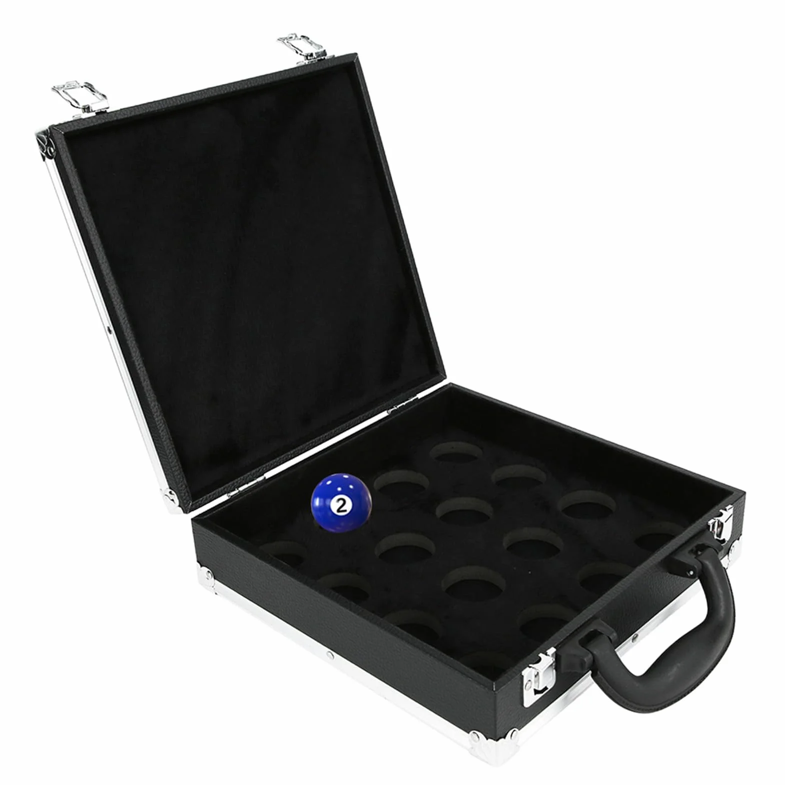 Caja de Billar, Almacenamiento Seguro con Asa de Transporte, Resistente y Portátil
