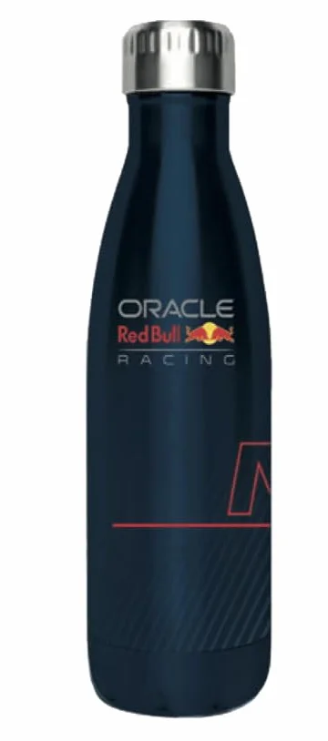 Red Bull Racing F1 Botella de Agua Aluminio Azul Marino con Logotipos Impresos