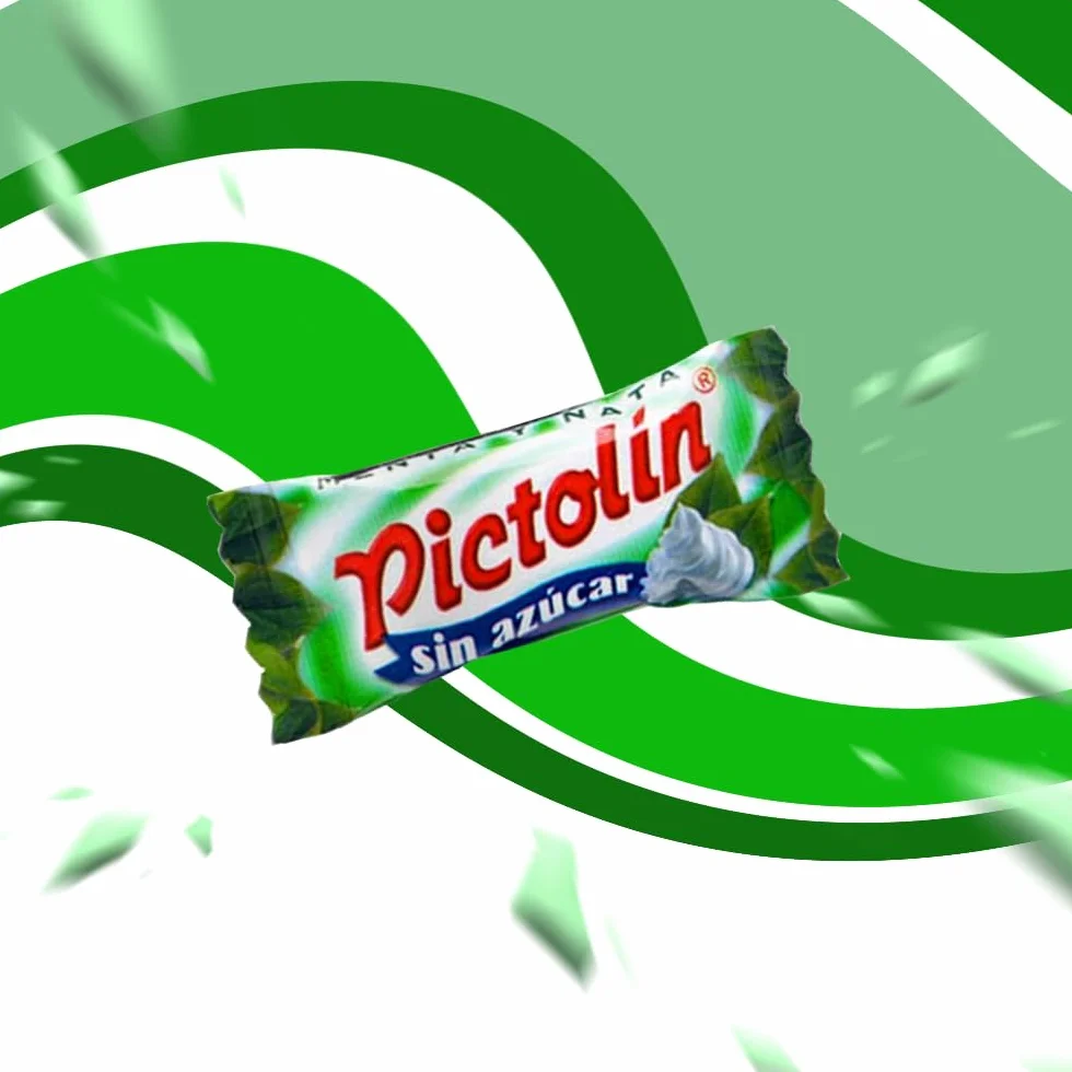 Pictolín Menta y nata sin azúcar - Caramelos de nata sin azucares con edulcorantes sabor menta - Bolsa de 1 kg