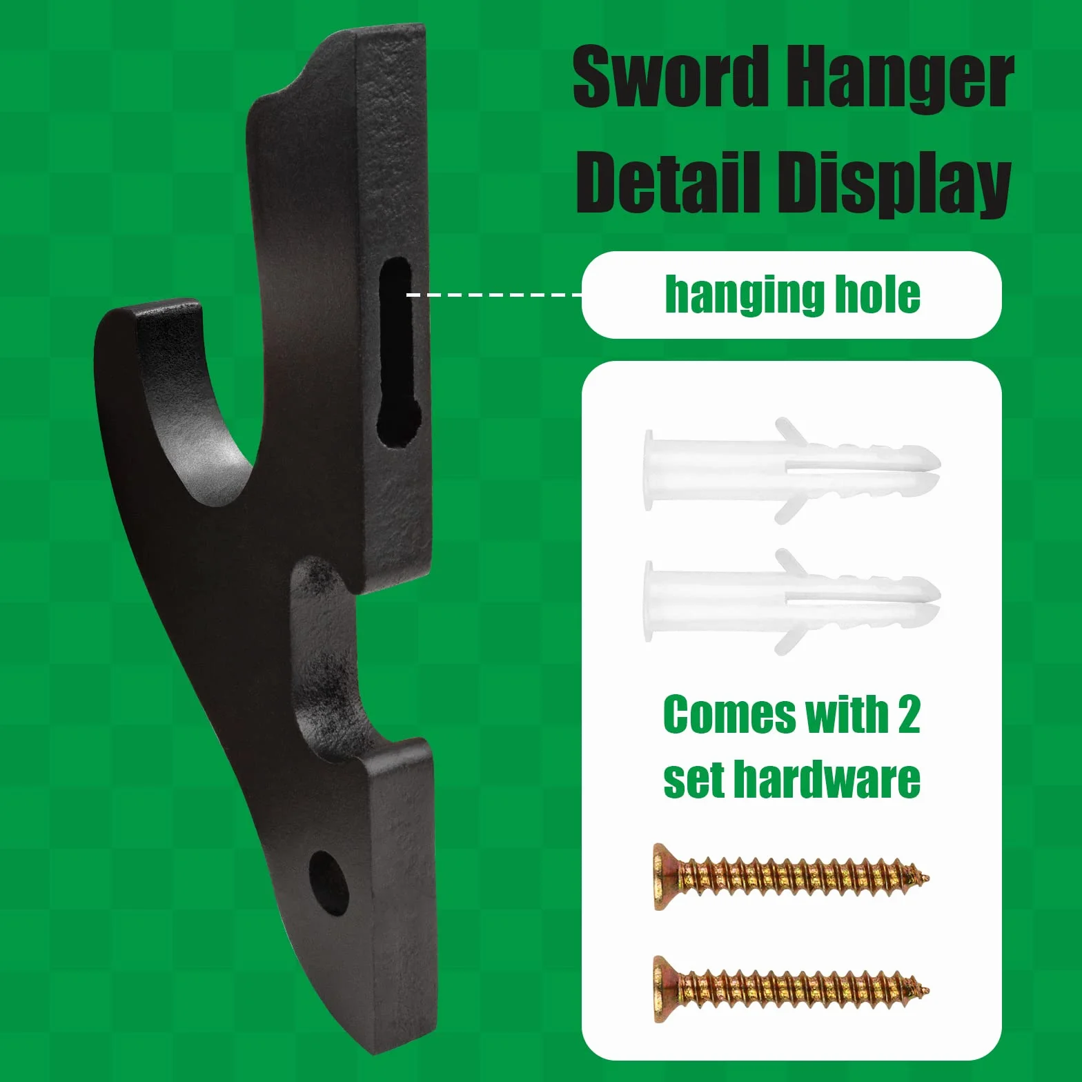 Soporte de pared para Katana, colgador ajustable para espada samurái, Rapier, sable de luz Cosplay