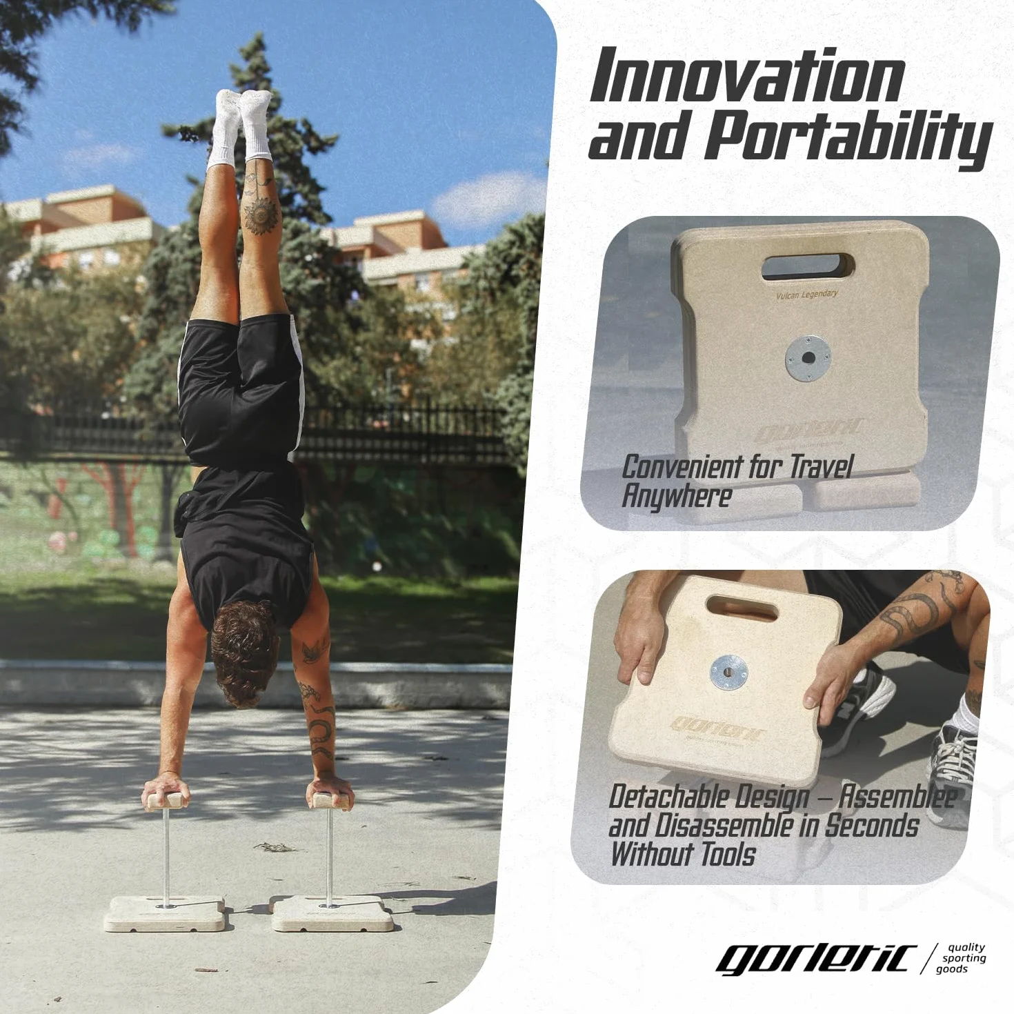 Gorletic Canes COMPACT BalanceBlocks Bastones para equilibrio Handstand 33cm
