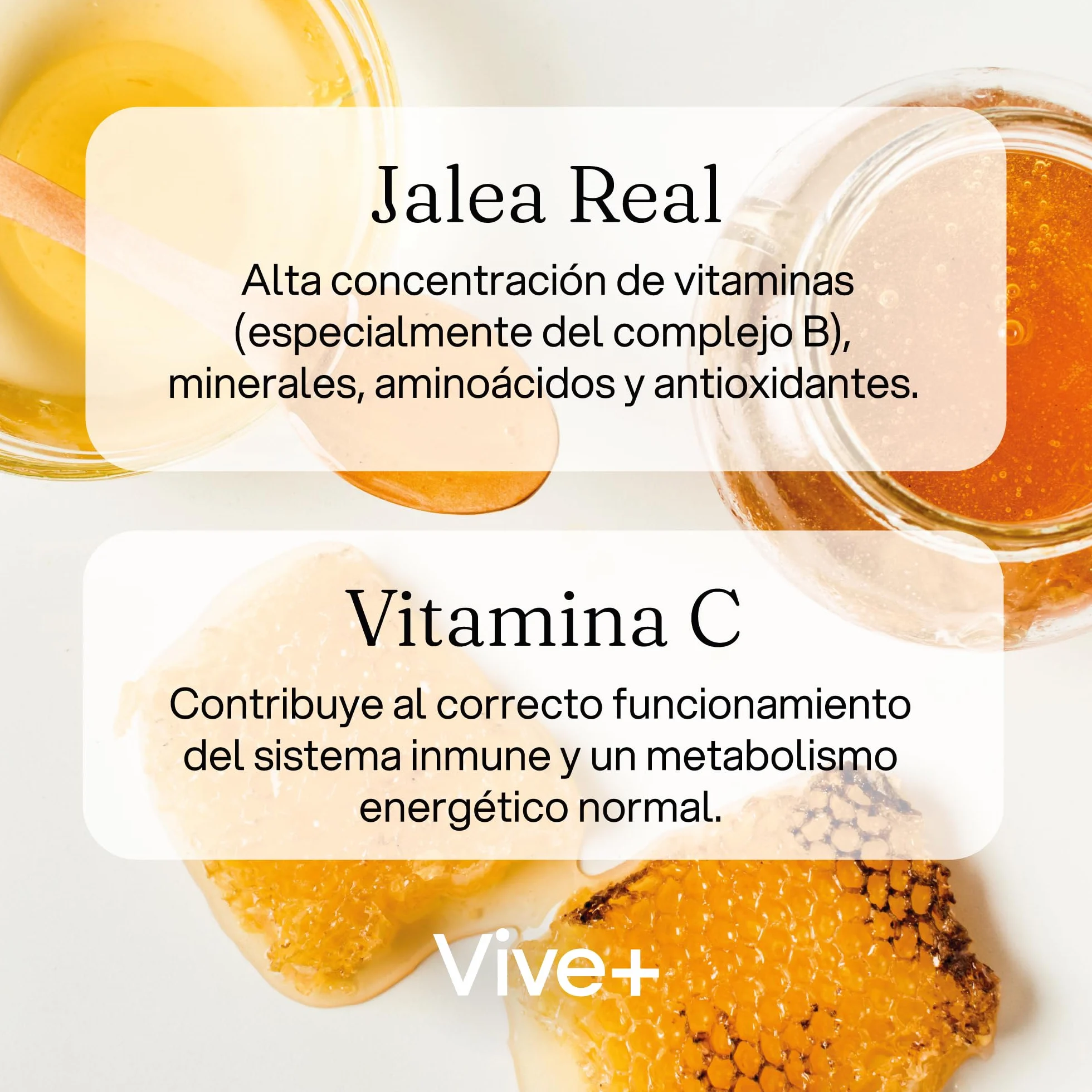 Vive+ Jalea Real – 12 Viales – Suplemento Energético Natural con Vitamina C – Refuerza el Sistema Inmunológico y Reduce el Cansancio – Fórmula Concentrada para Vitalidad y Bienestar