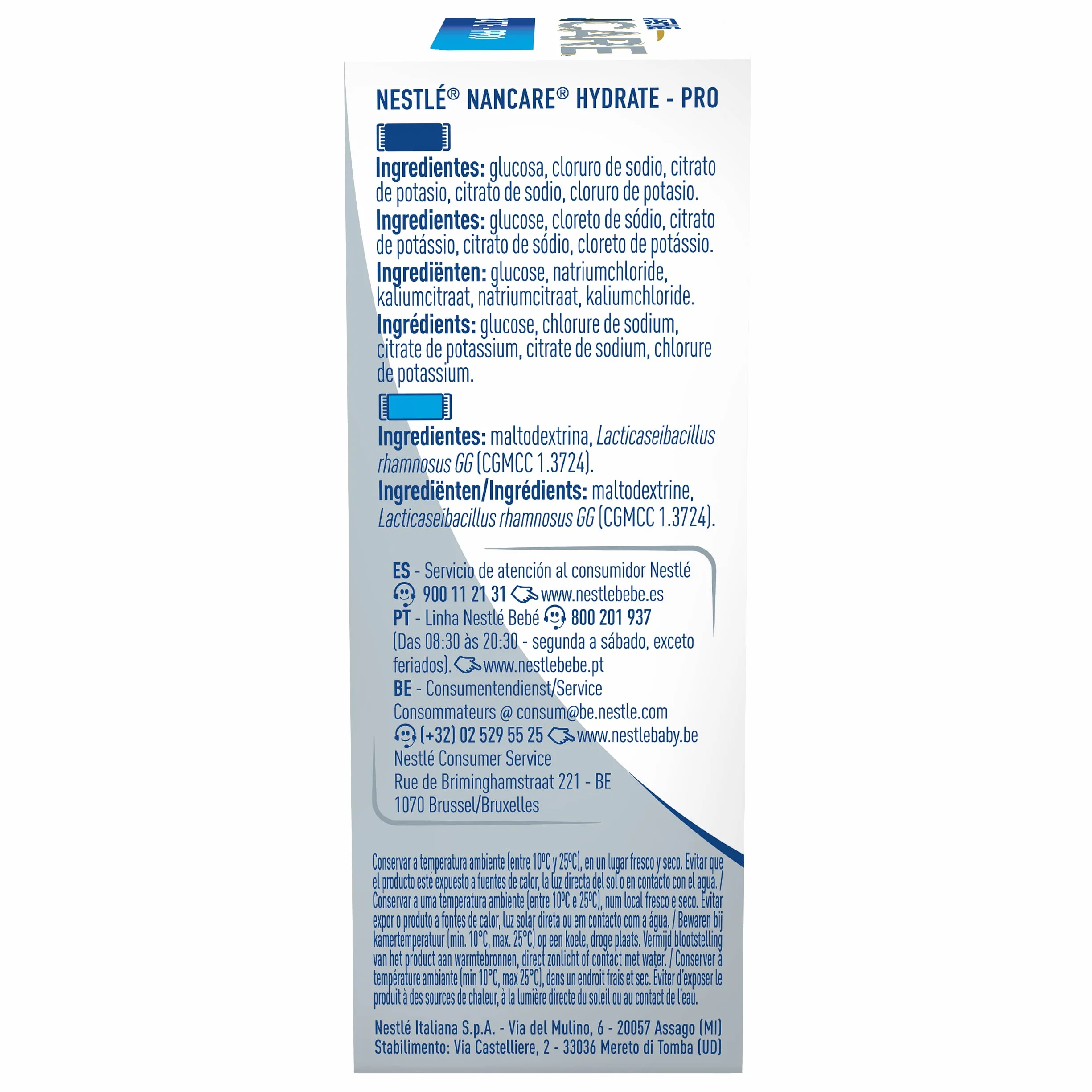 Nestlé NANCARE HYDRATE-PRO - Polvo 6(4,5g+2g) - Complemento infantil