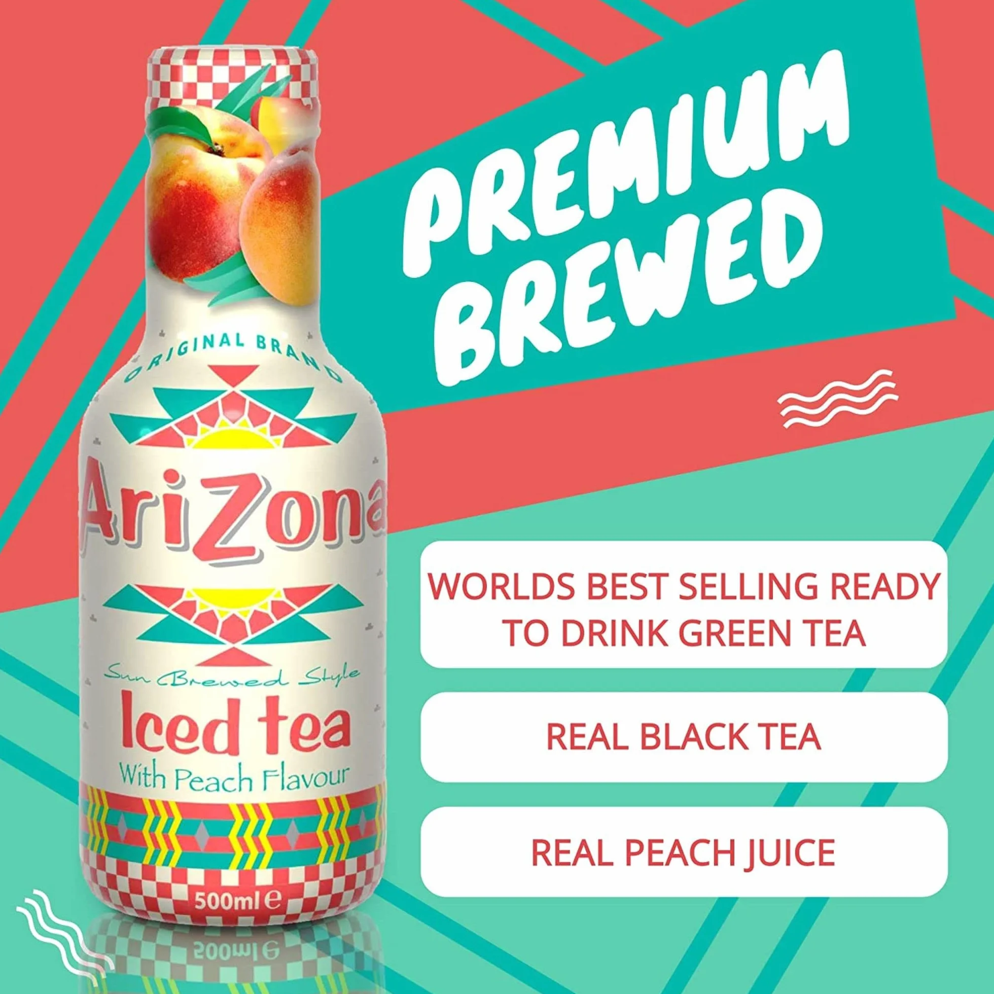 Arizona Té negro de melocotón 500 ML
