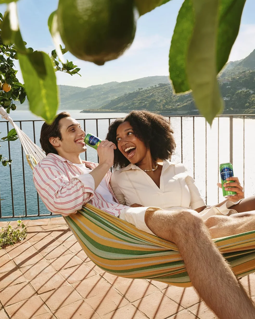 San Pellegrino Refresco Naturali Limón y Menta, Pack 6 Latas de 33cl