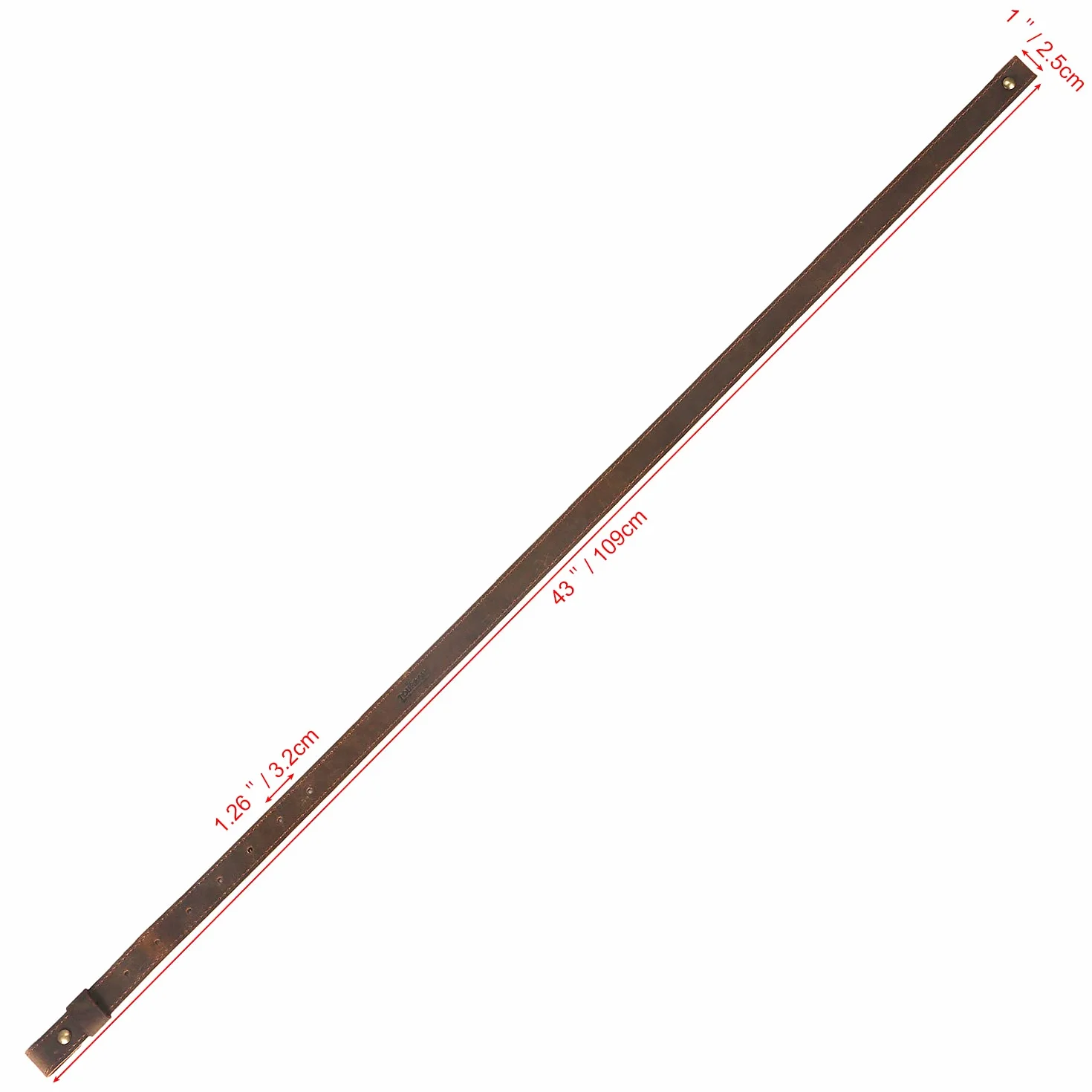 TOURBON Correa para Escopeta Estilo Europeo de Cuero Genuino 3 mm