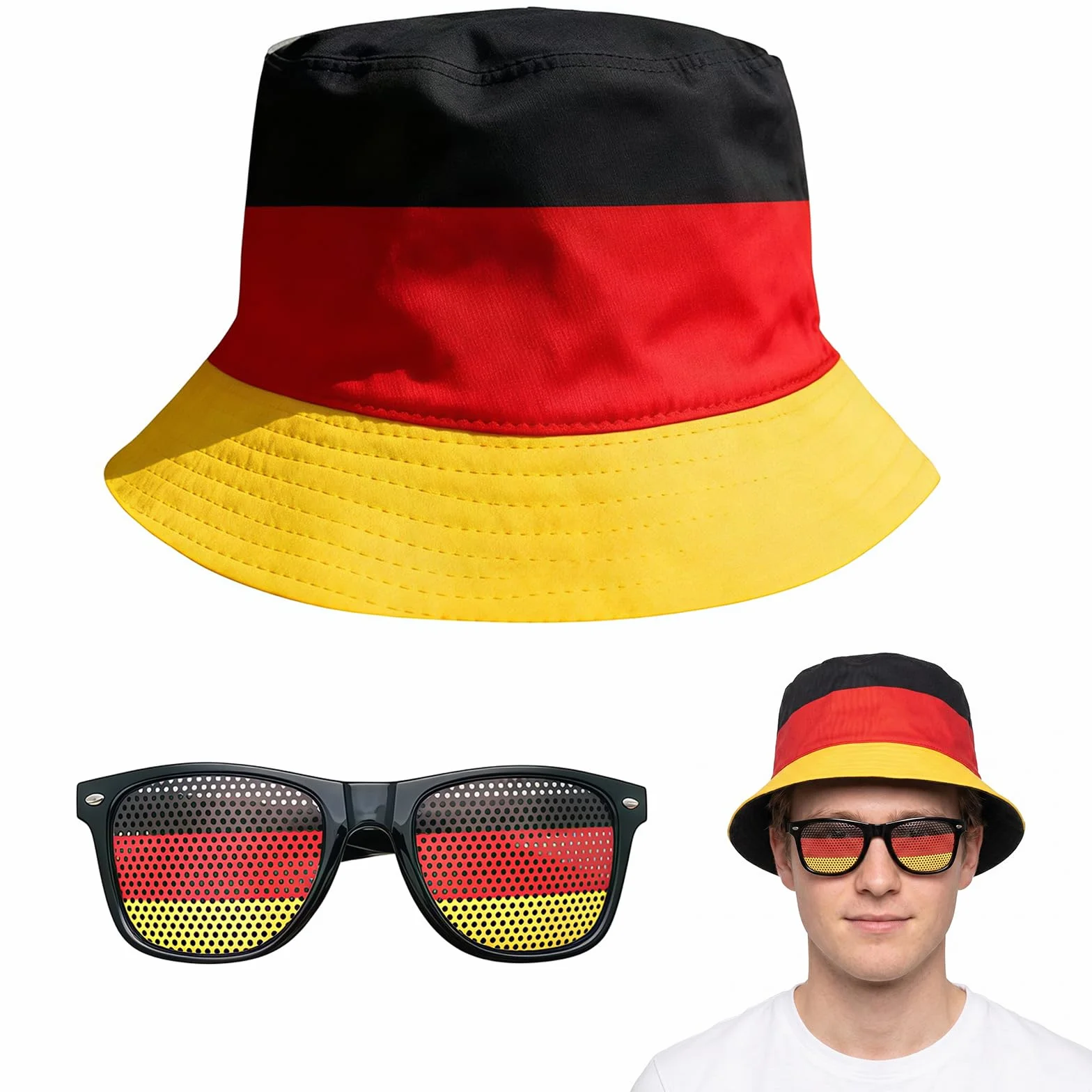 Alemania Gorra Gafas Accesorios Fútbol Fiesta 2 Piezas