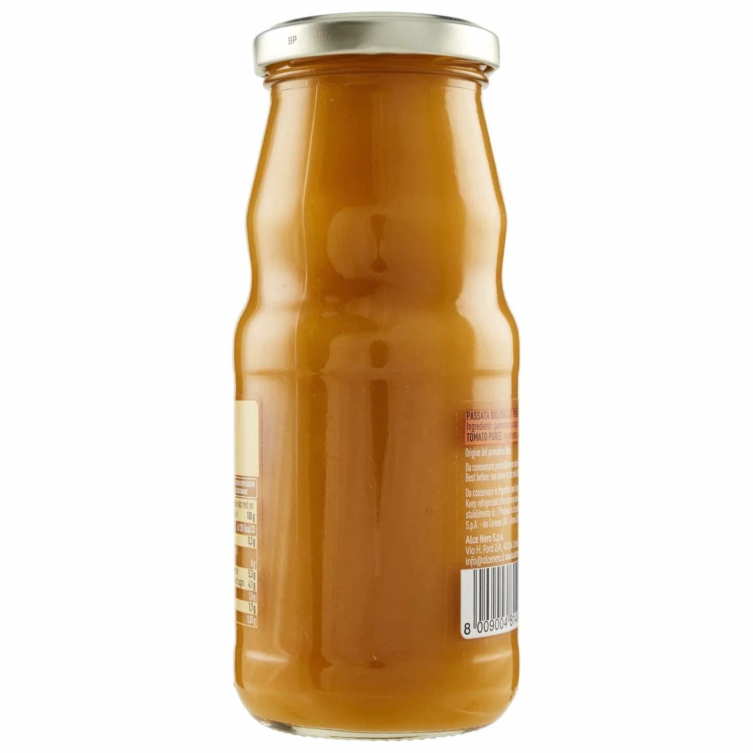 12 x Alce Nero Passata Vellutata di Pomodoro Giallo Biologico Bio Tomate Amarillo Tomate Orgánico de Italia 350 g Botella de vidrio