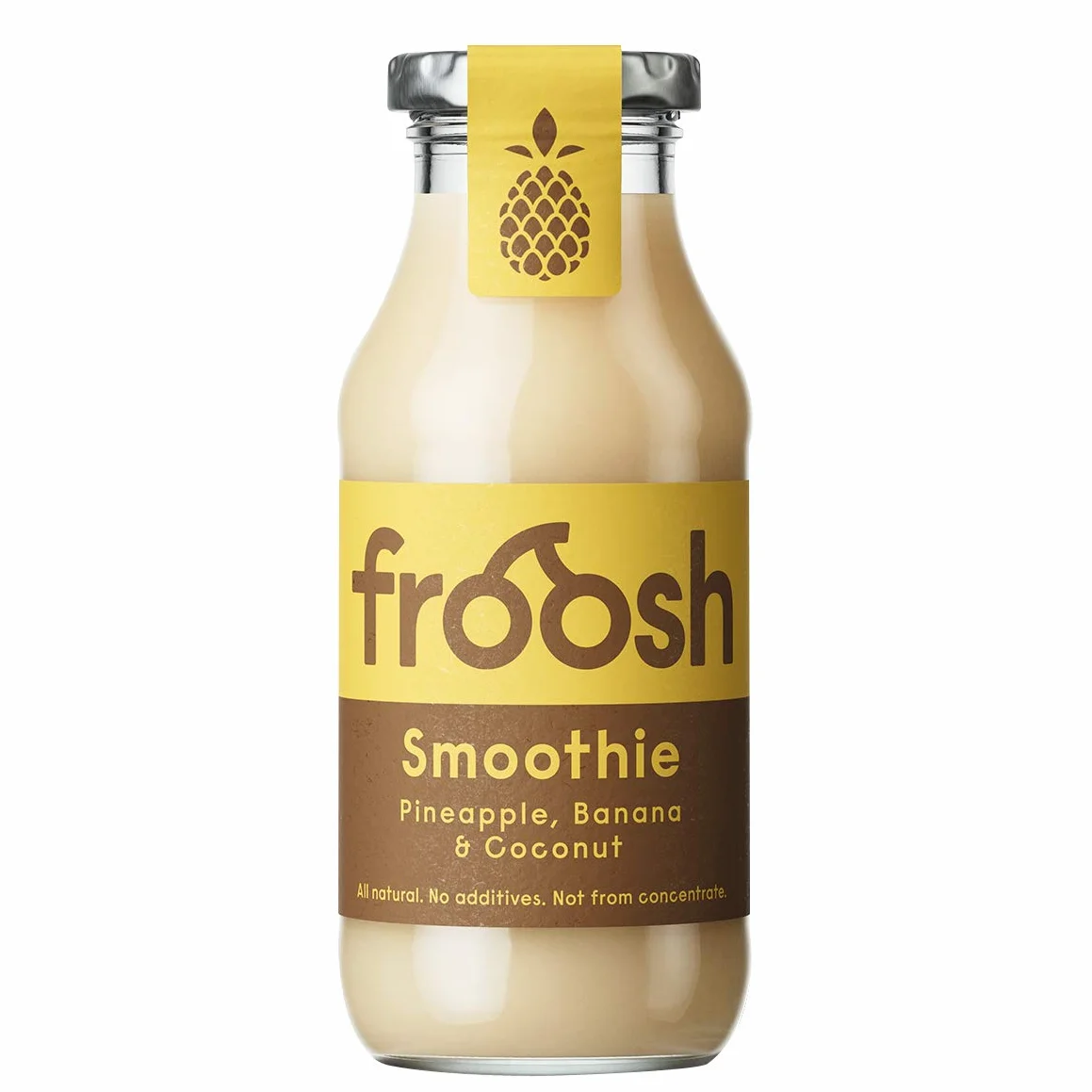 Froosh Smoothie vegano de piña, plátano y coco, 3 unidades (3 x 250 ml)