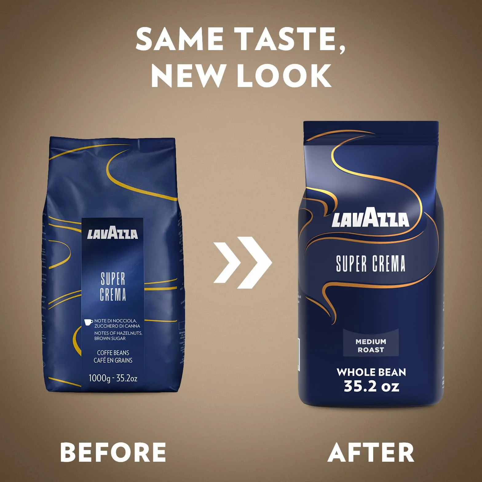 Lavazza Espresso Super Crema, Café de Grano Tostado, 1000 g