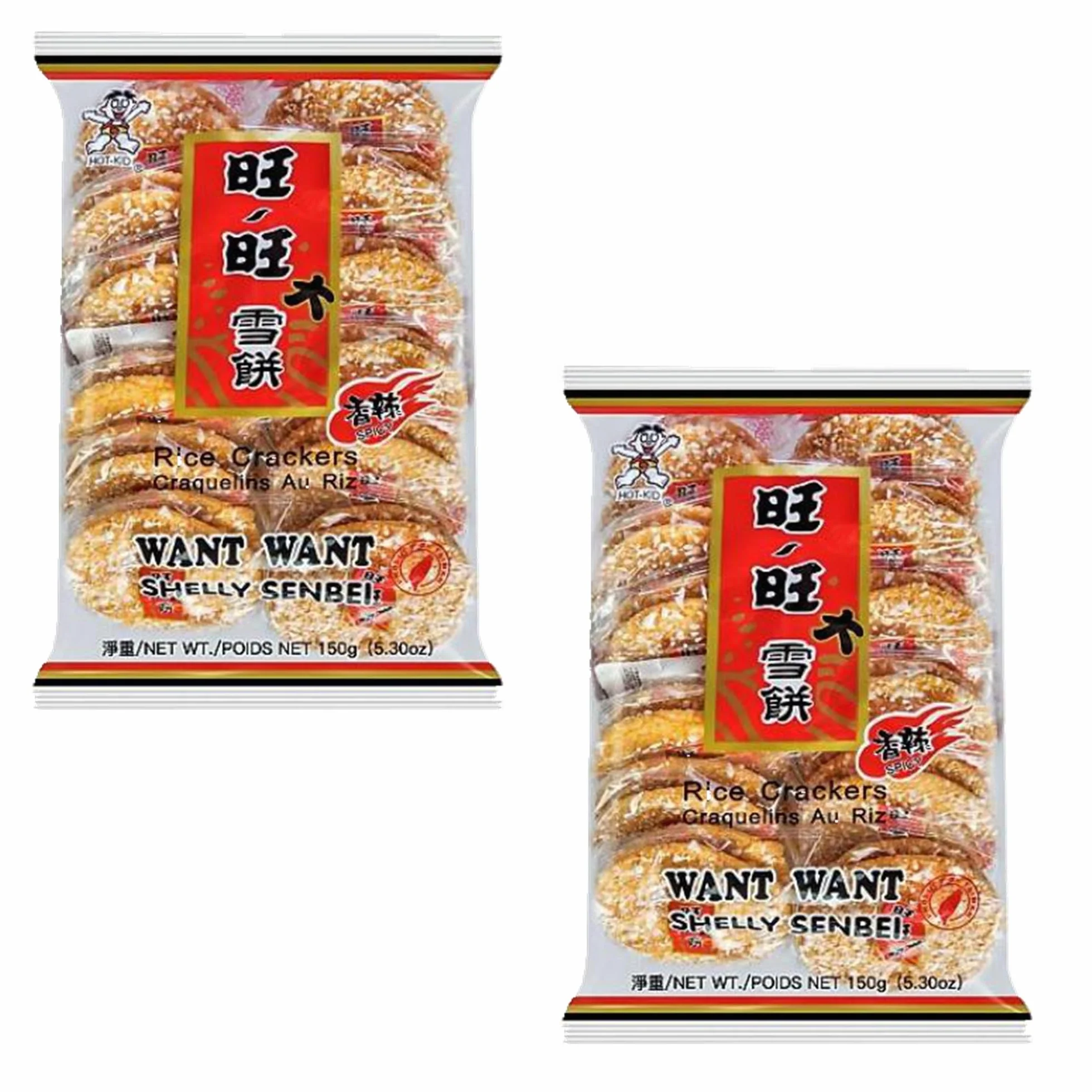 YIJIA | Paquete de Galletas de Arroz Picantes Picantes de 2 x 150 Gr