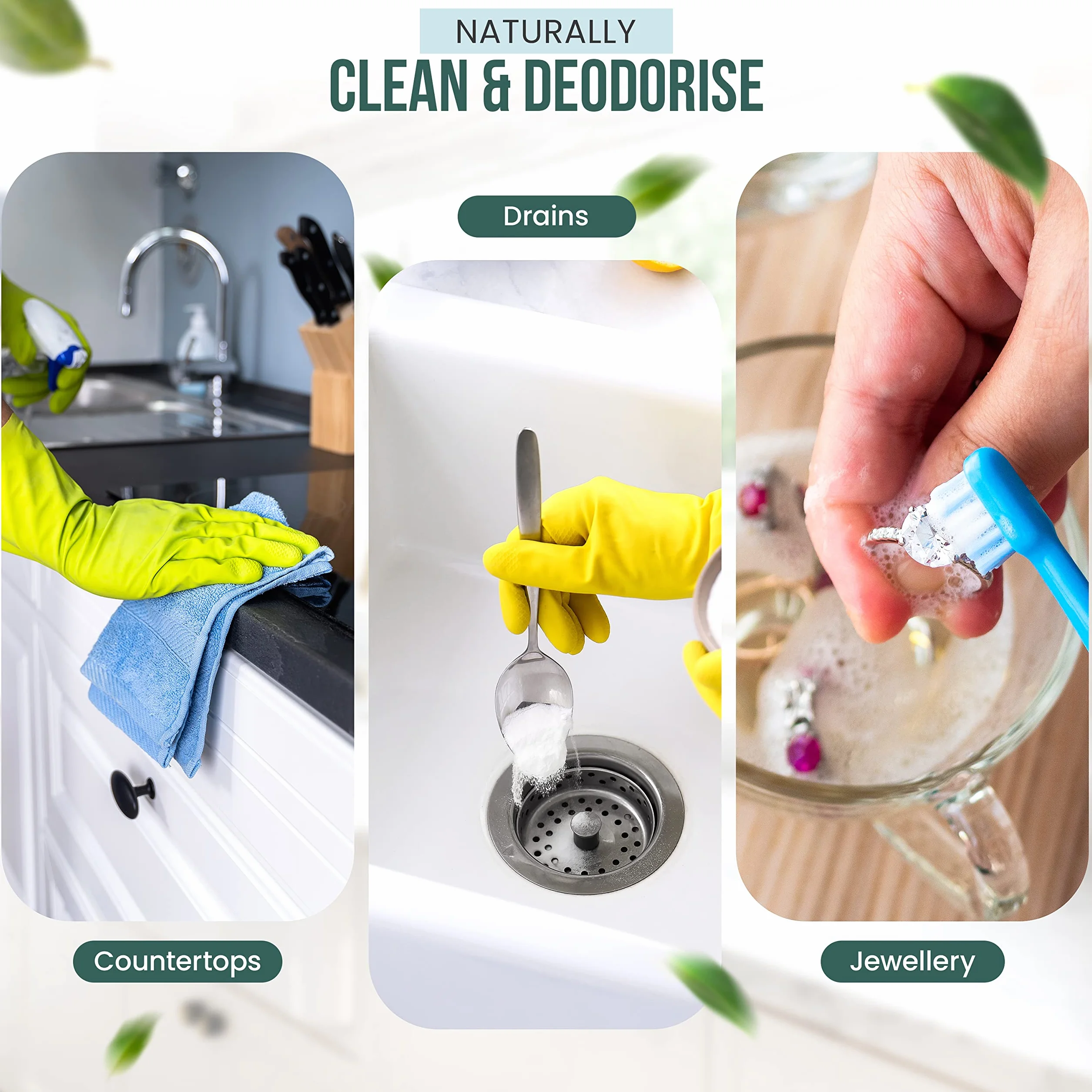 Polvo de sodio fino multiusos para limpiar, hacer bombas de baño y eliminar olores y manchas en los dientes 5 kg