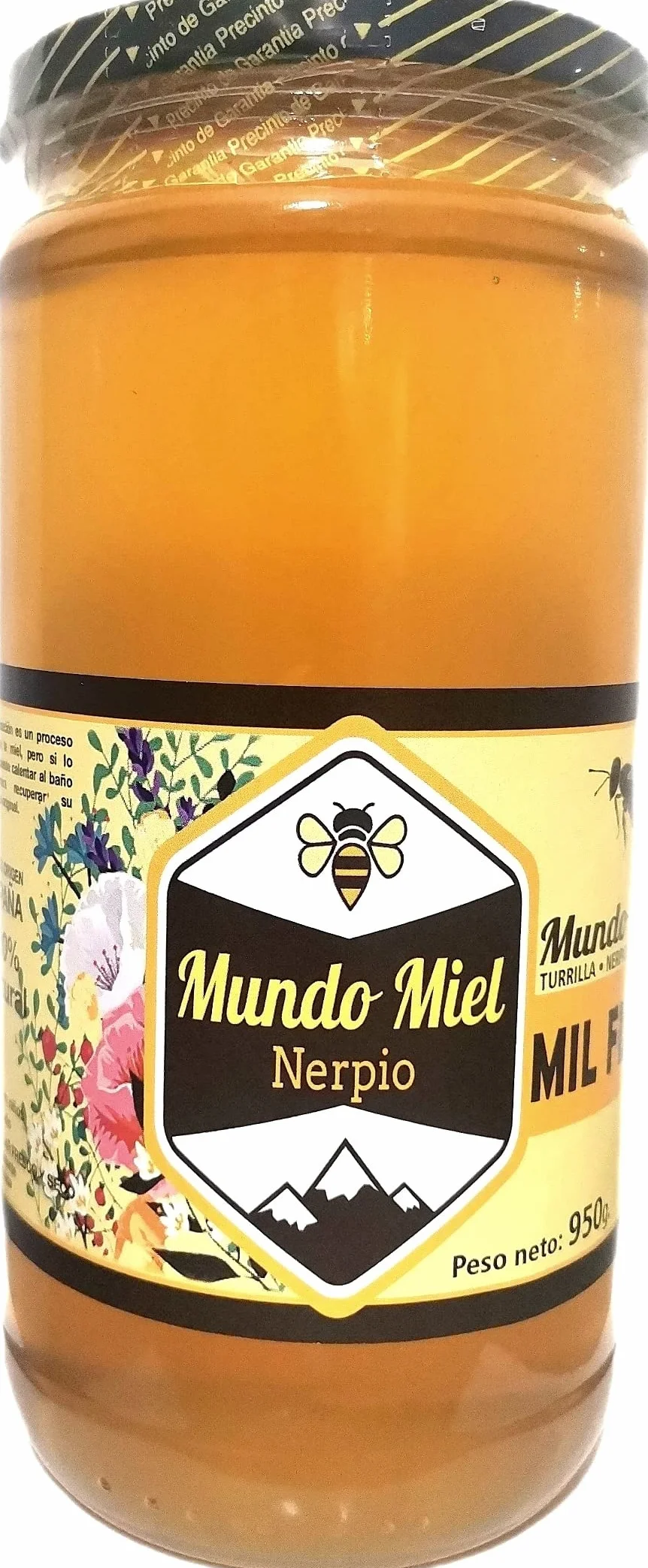 Miel Pura de Abeja. Cruda, natural y Artesanal MIL FLORES RECIEN COSECHADA ABRIL 2026. Origen ESPAÑA. Directa del Apicultor. Nerpio, Sierra del Segura - 950gr