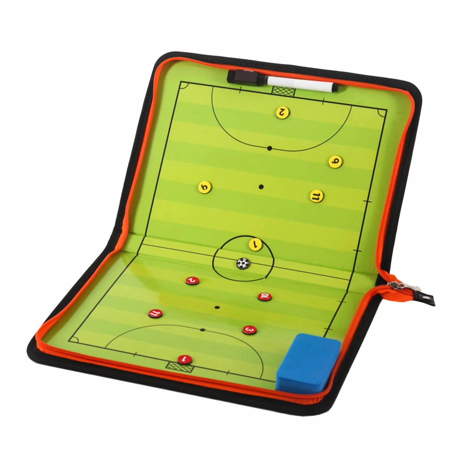 Pizarra Futbol Entrenador Magnética Plegable Táctica con Lapiceros Borrador