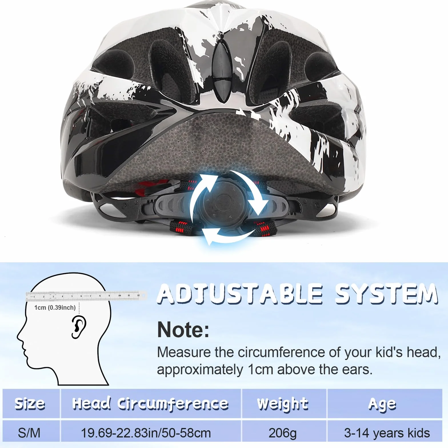 Casco de bicicleta para niños ajustable 50-58 cm