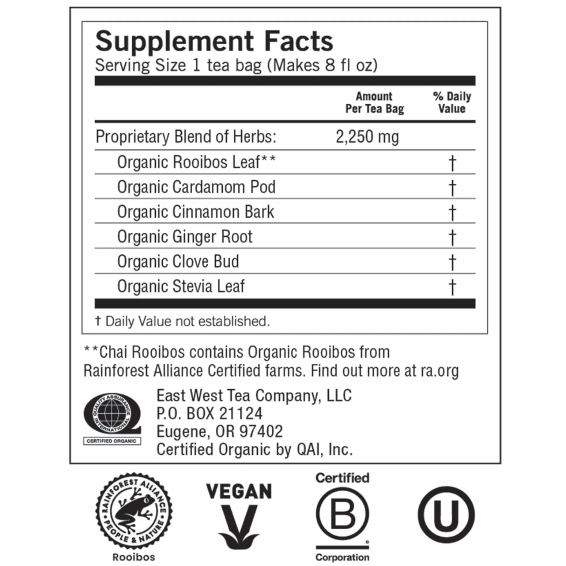 YOGI TEA - Chai Rooibos Organic Tea - 16 Tea Bags